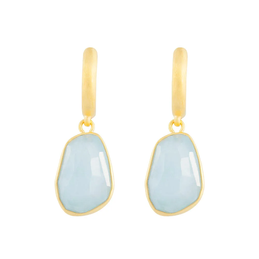 FREE-FORM AQUAMARINE DROPS