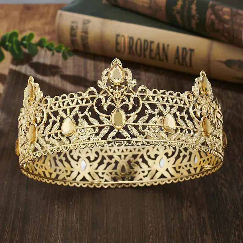 Full Round Circle Royal King Crowns Party Accessory