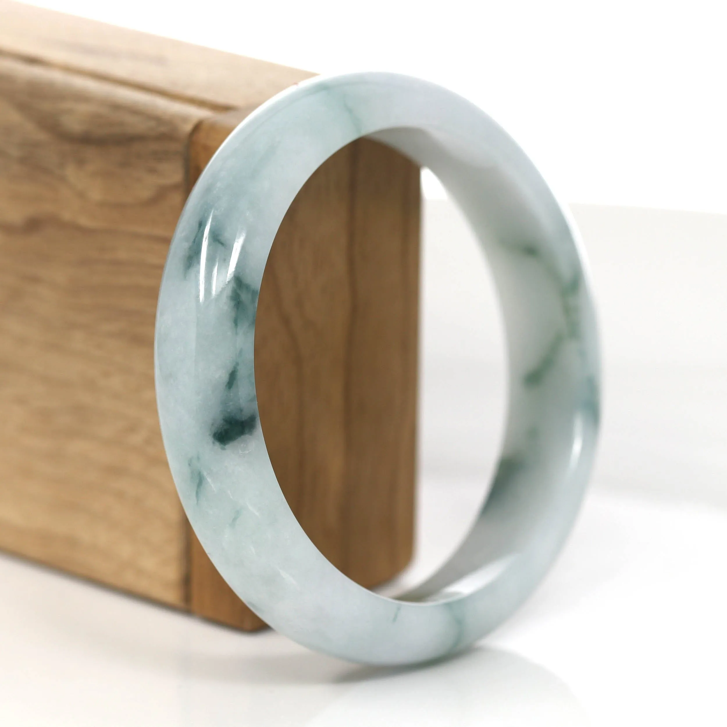 Genuine Burmese Blue-green Jadeite Jade Bangle Bracelet (60.39mm) #844