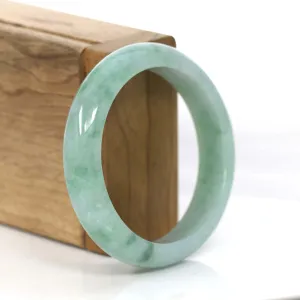 Genuine Burmese Green Jadeite Jade Bangle Bracelet (54.19 mm) #710