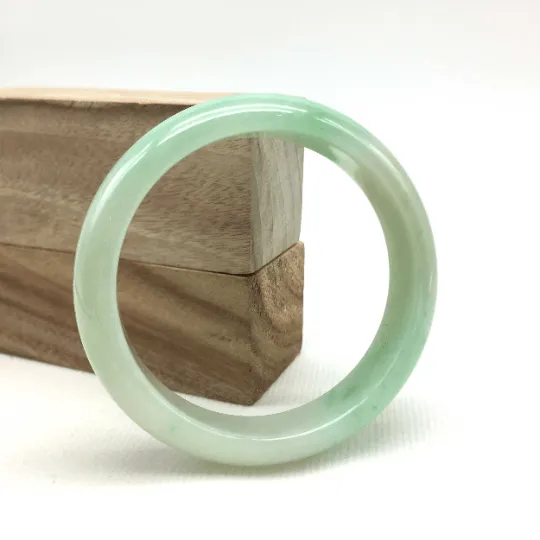 Genuine Burmese Green Jadeite Jade Bangle Bracelet (57.2mm)#SZS1004