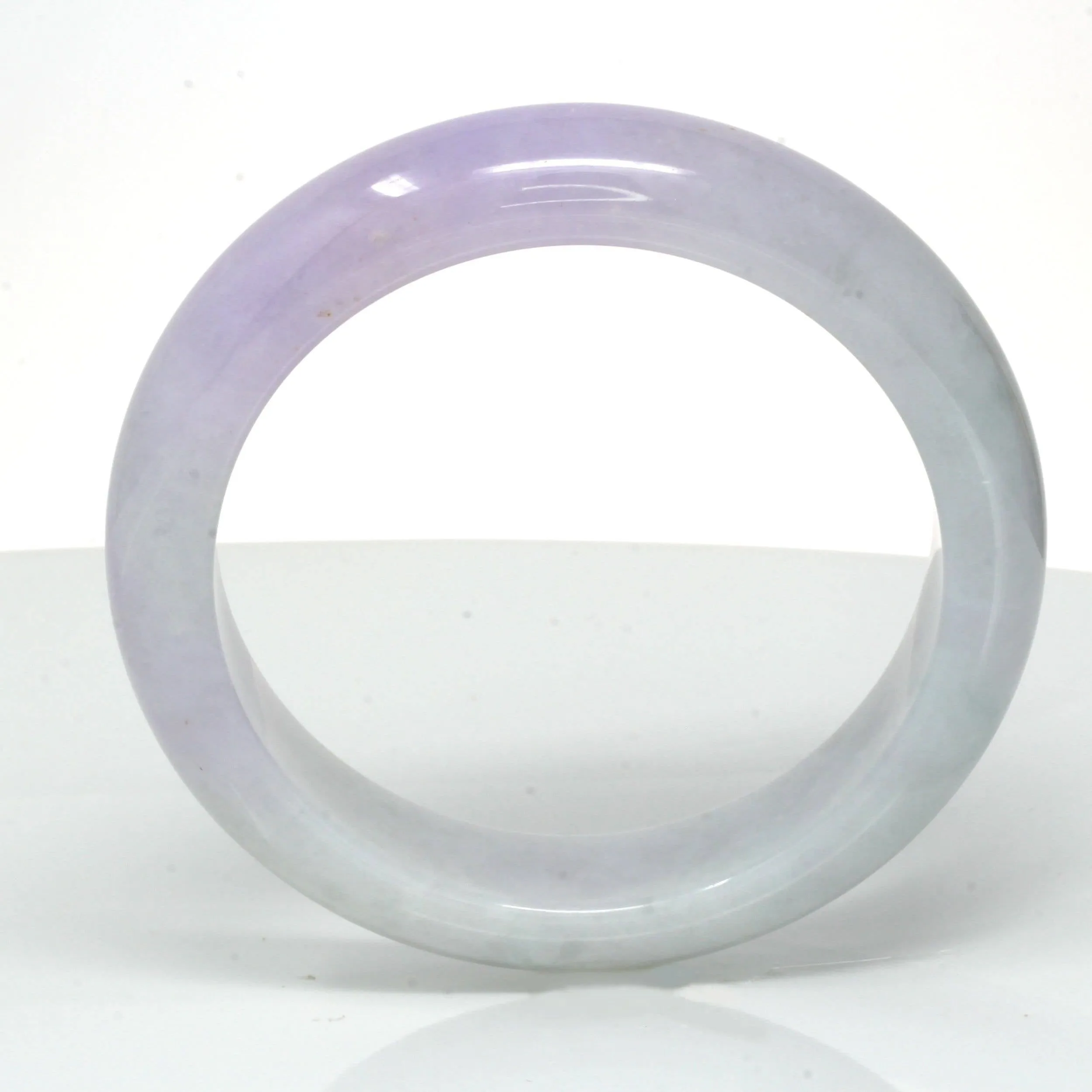 Genuine Burmese Lavender- Green Jadeite Jade Bracelet Bangle (58.3 mm) #73