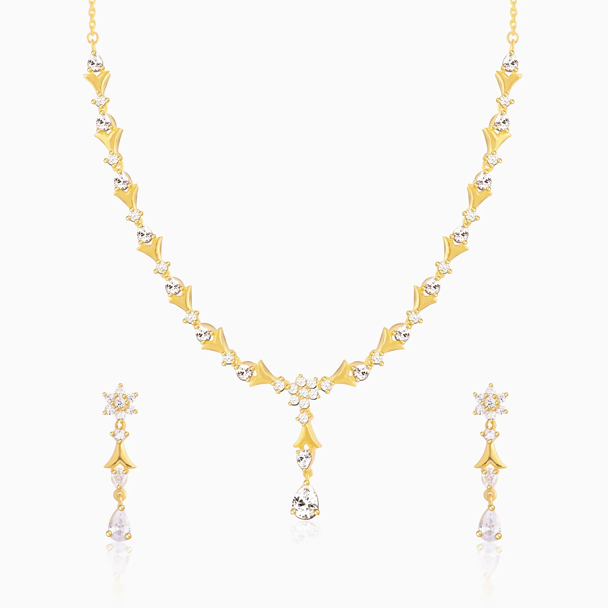 Golden Glinting Joy Zircon Set