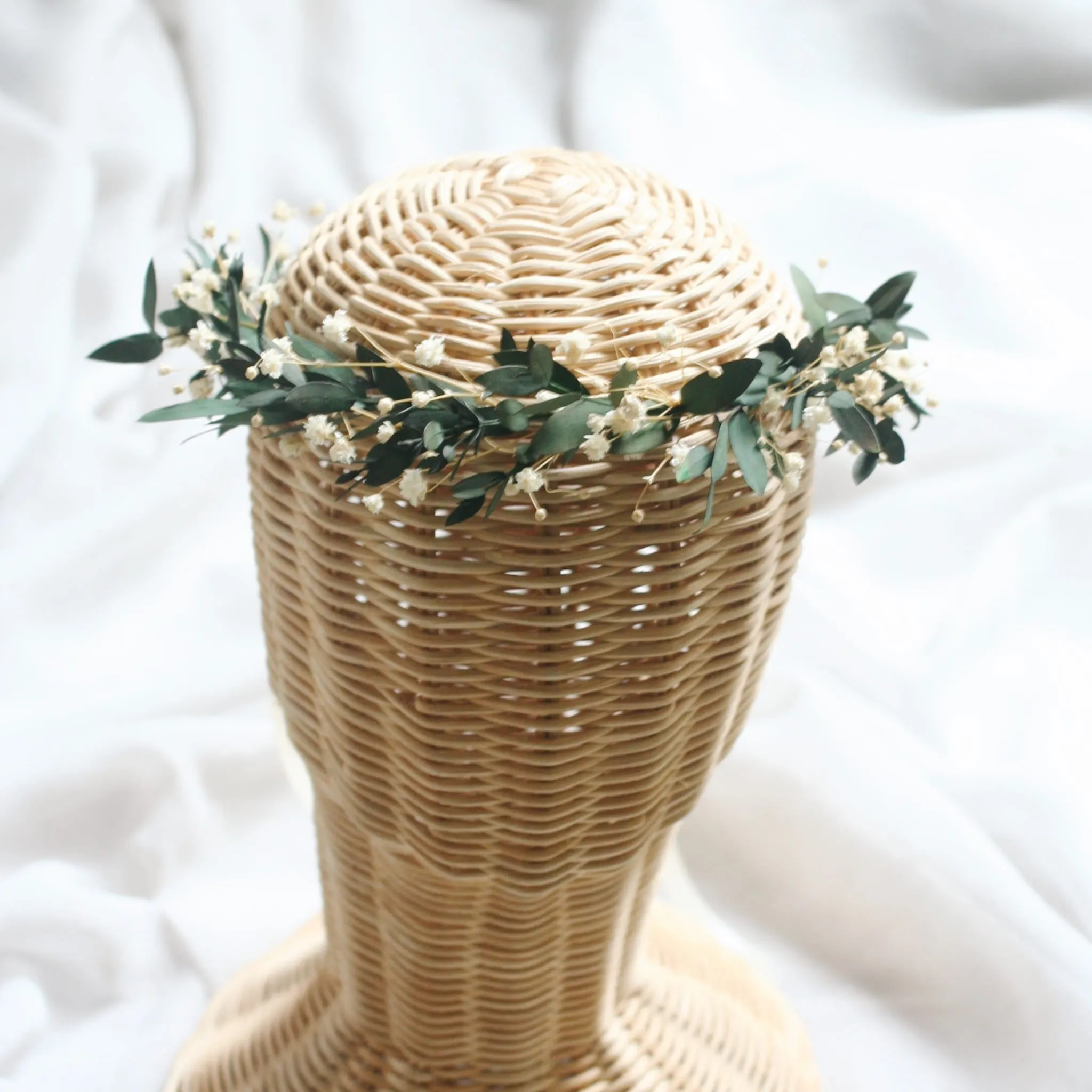 Greenery Crown Eucalyptus & Baby's Breath