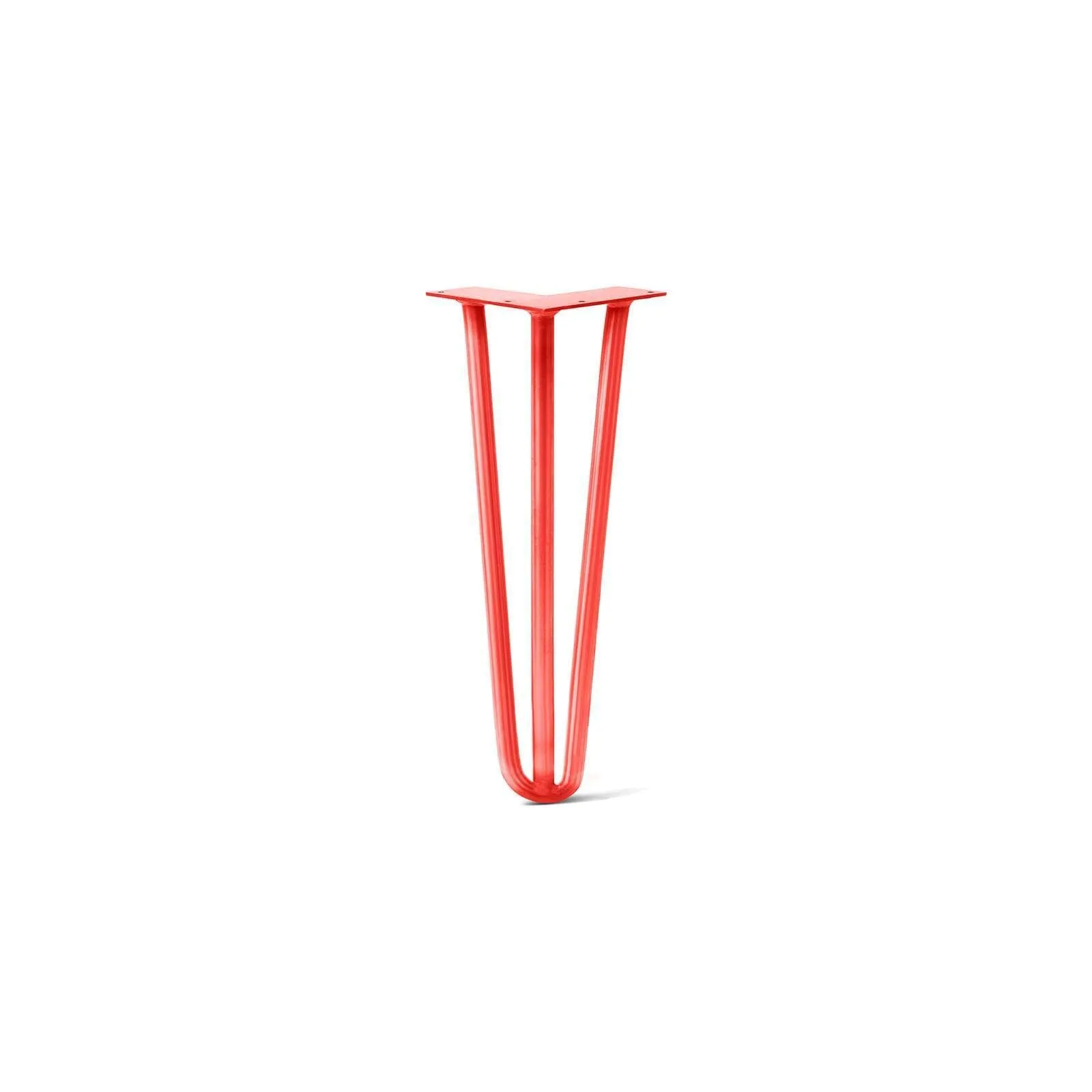 Hairpin Leg (Sold Separately), 3-Rod Design - Orange-Red Powder Coated Finish