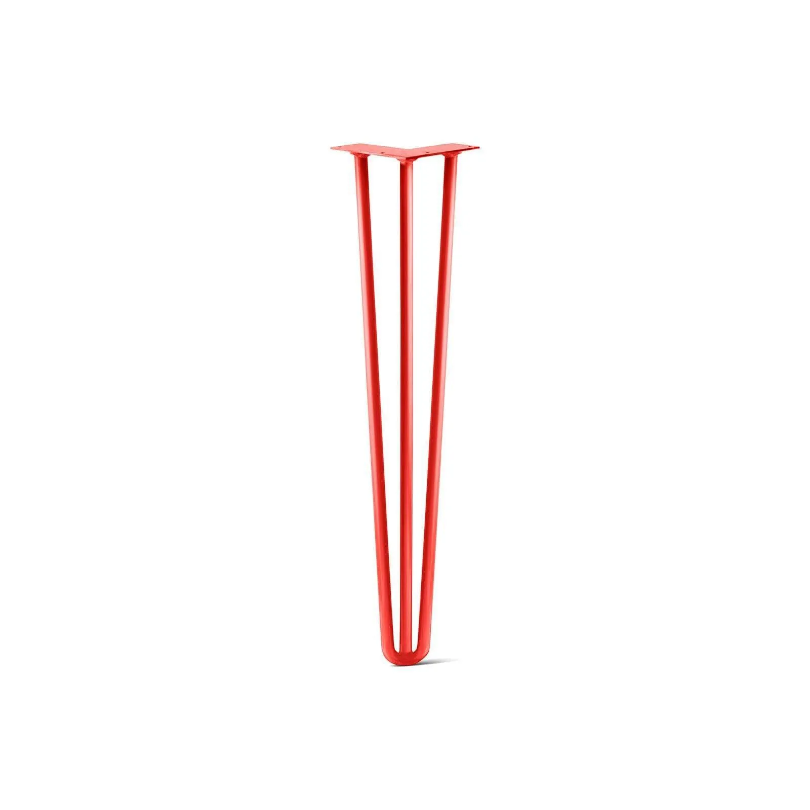 Hairpin Leg (Sold Separately), 3-Rod Design - Orange-Red Powder Coated Finish