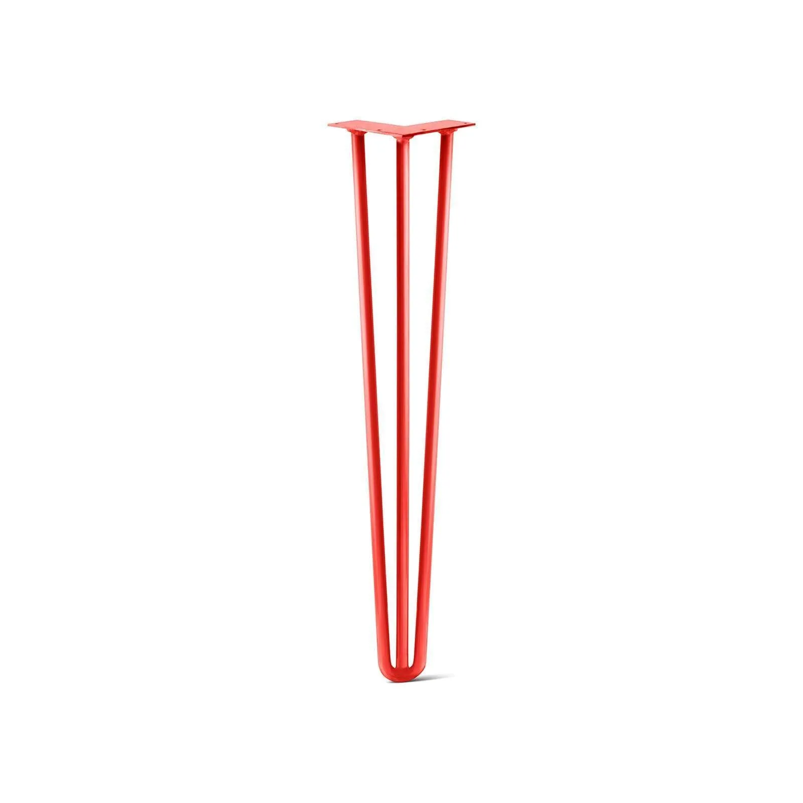 Hairpin Leg (Sold Separately), 3-Rod Design - Orange-Red Powder Coated Finish