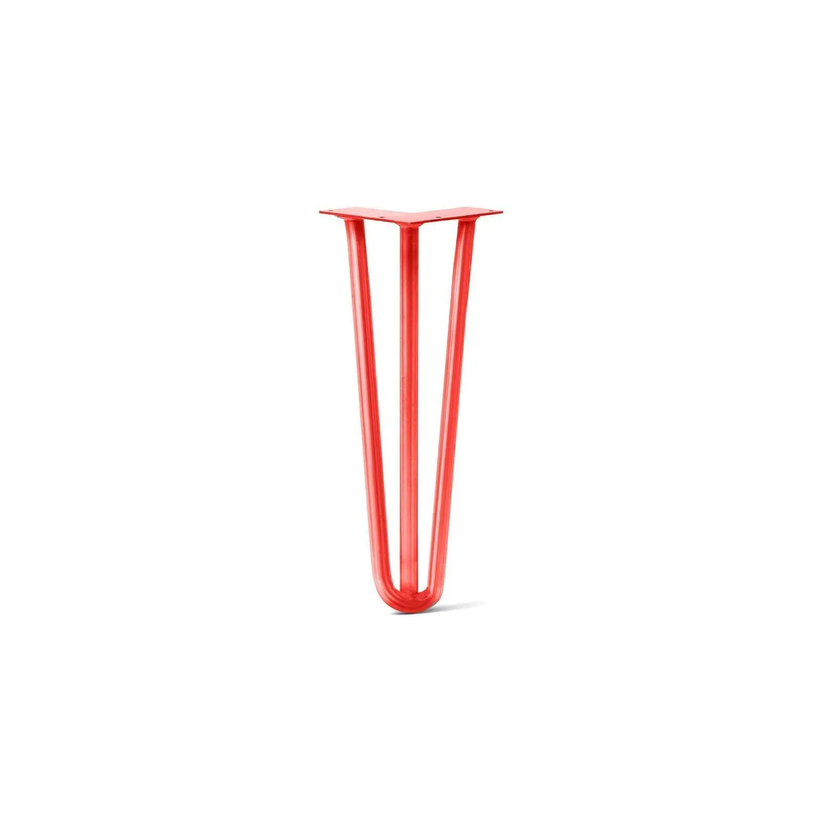 Hairpin Leg (Sold Separately), 3-Rod Design - Orange-Red Powder Coated Finish