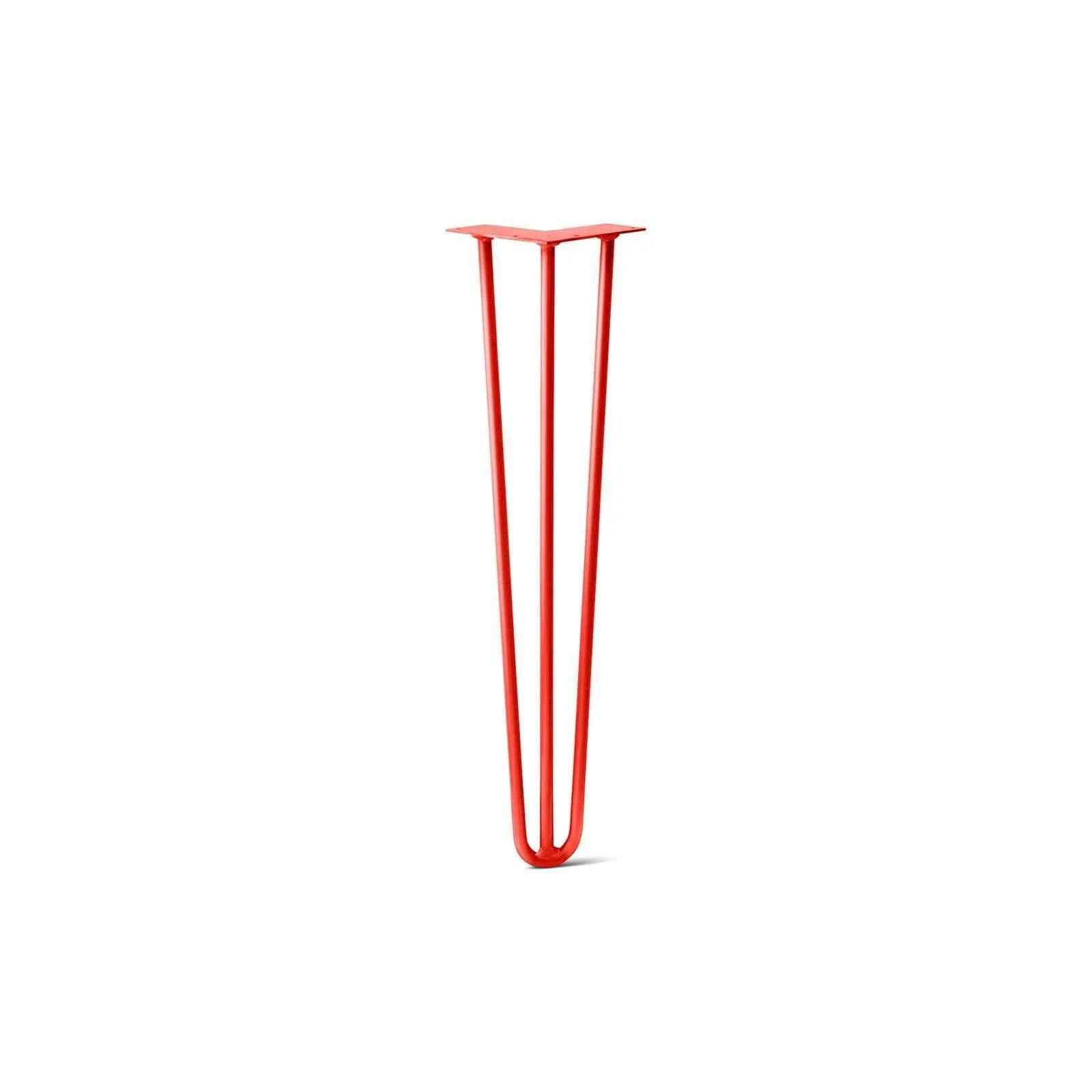 Hairpin Leg (Sold Separately), 3-Rod Design - Orange-Red Powder Coated Finish