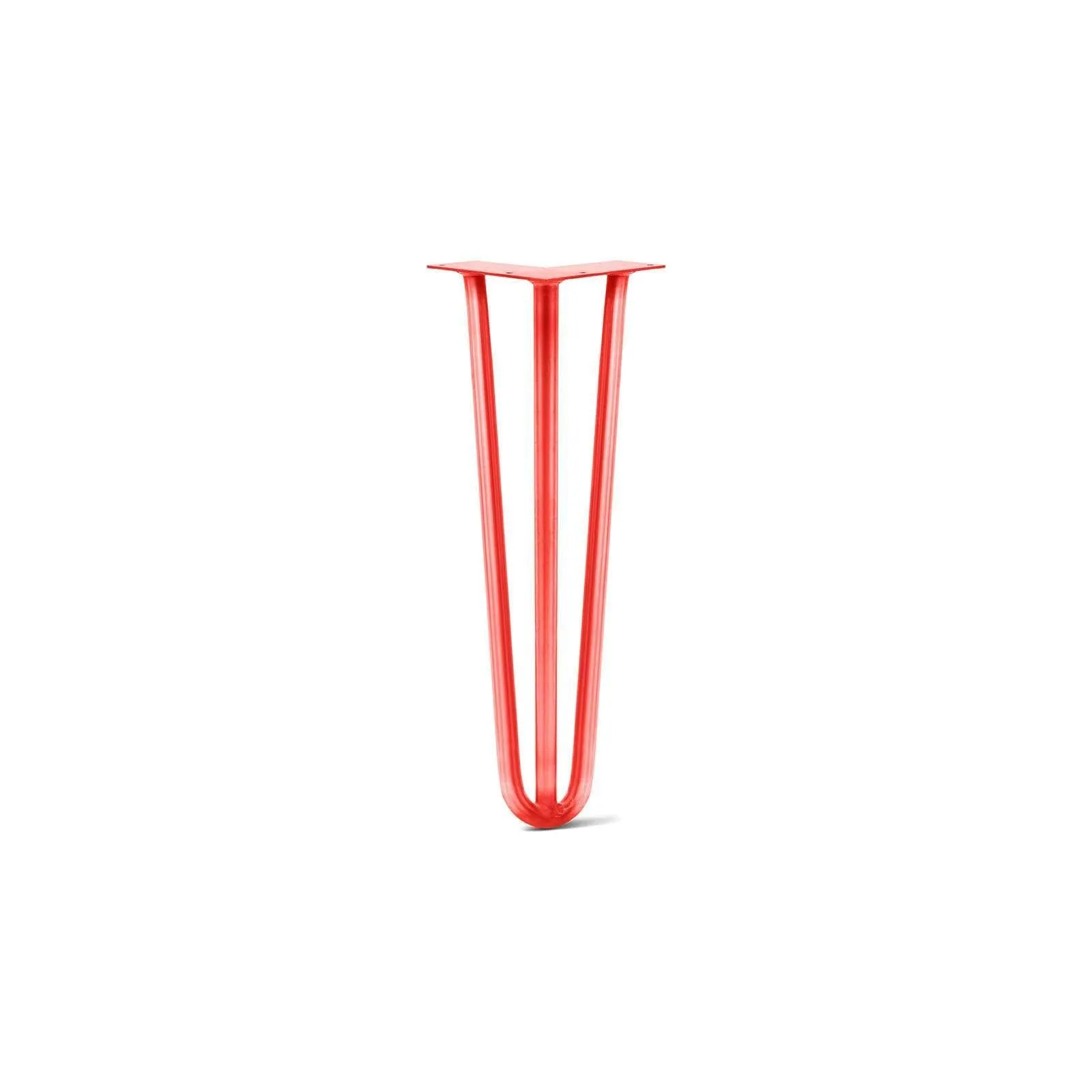 Hairpin Leg (Sold Separately), 3-Rod Design - Orange-Red Powder Coated Finish