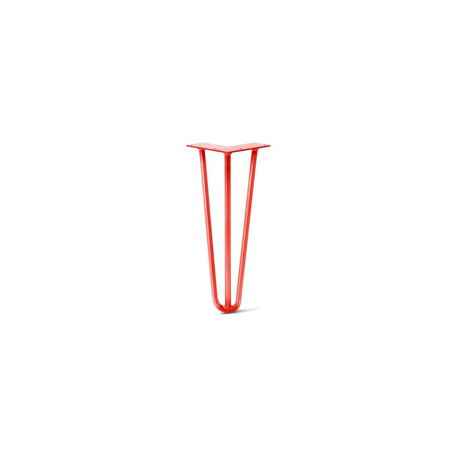 Hairpin Leg (Sold Separately), 3-Rod Design - Orange-Red Powder Coated Finish