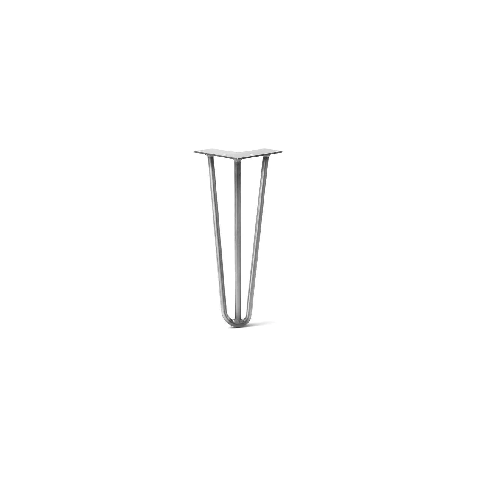 Hairpin Leg (Sold Separately), 3-Rod Design - Raw Steel