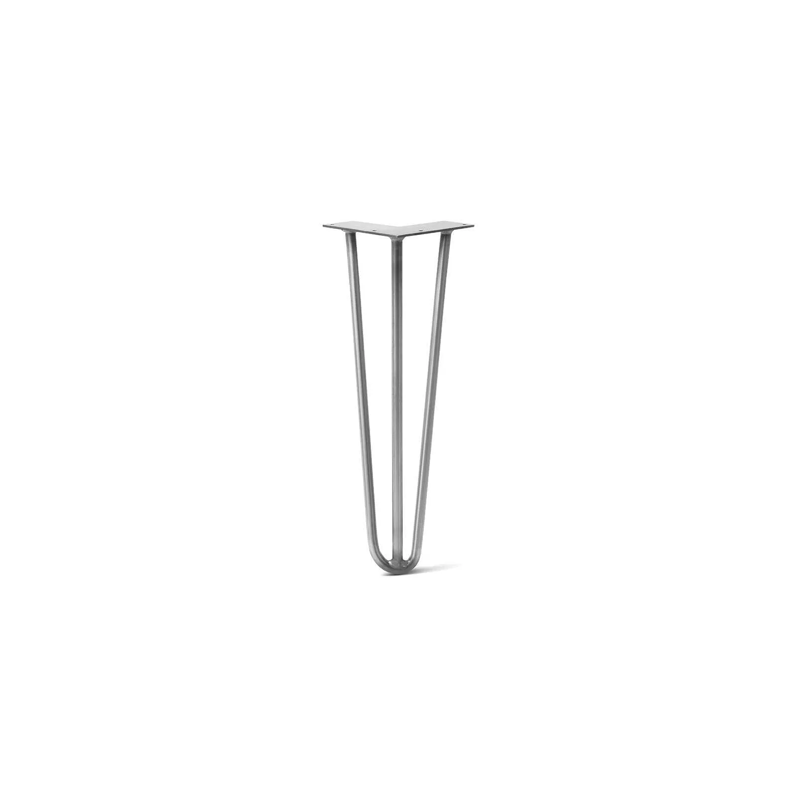 Hairpin Leg (Sold Separately), 3-Rod Design - Raw Steel