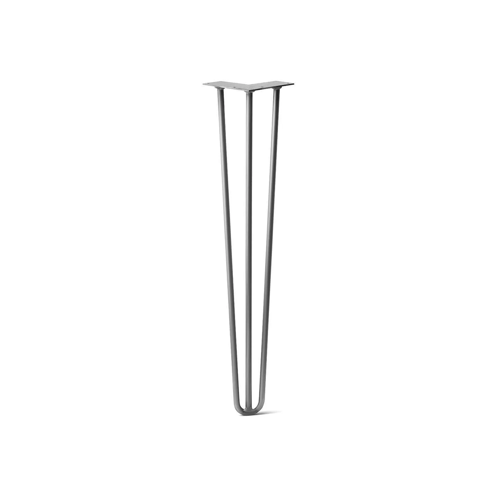 Hairpin Leg (Sold Separately), 3-Rod Design - Raw Steel