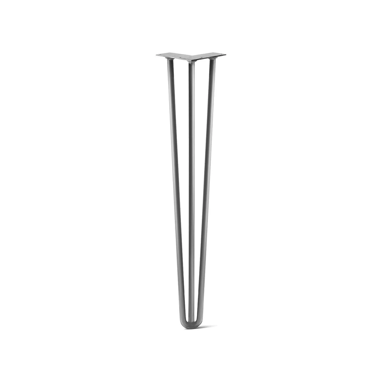 Hairpin Leg (Sold Separately), 3-Rod Design - Raw Steel