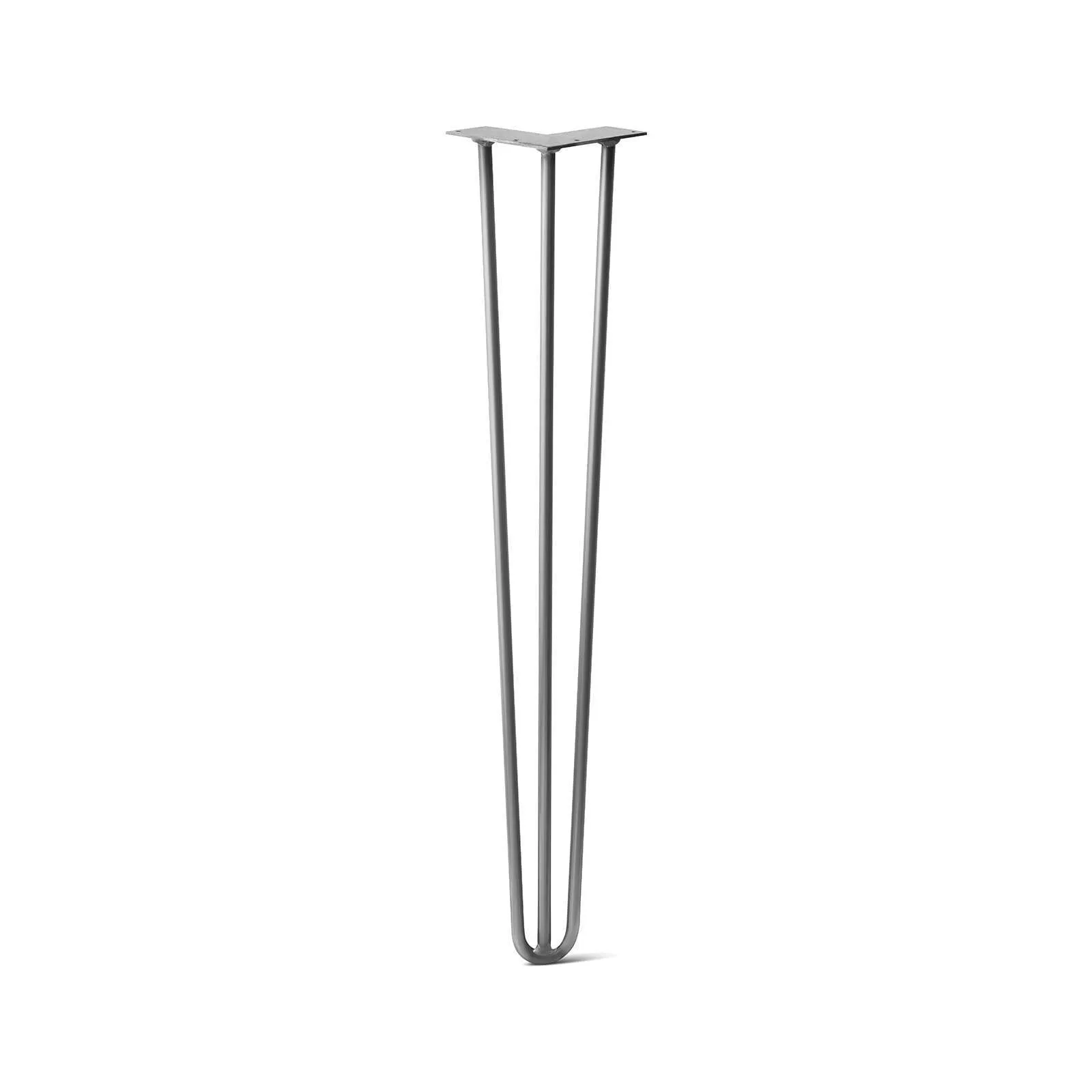 Hairpin Leg (Sold Separately), 3-Rod Design - Raw Steel