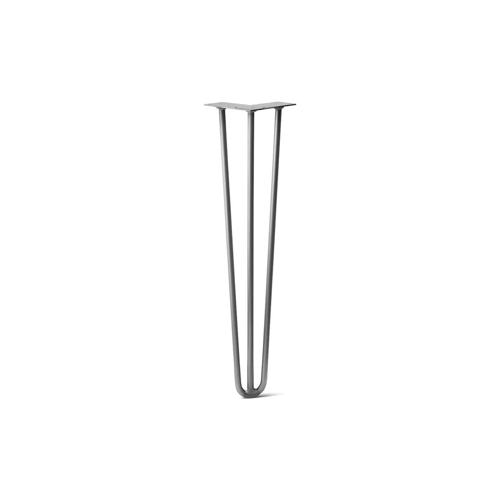 Hairpin Leg (Sold Separately), 3-Rod Design - Raw Steel