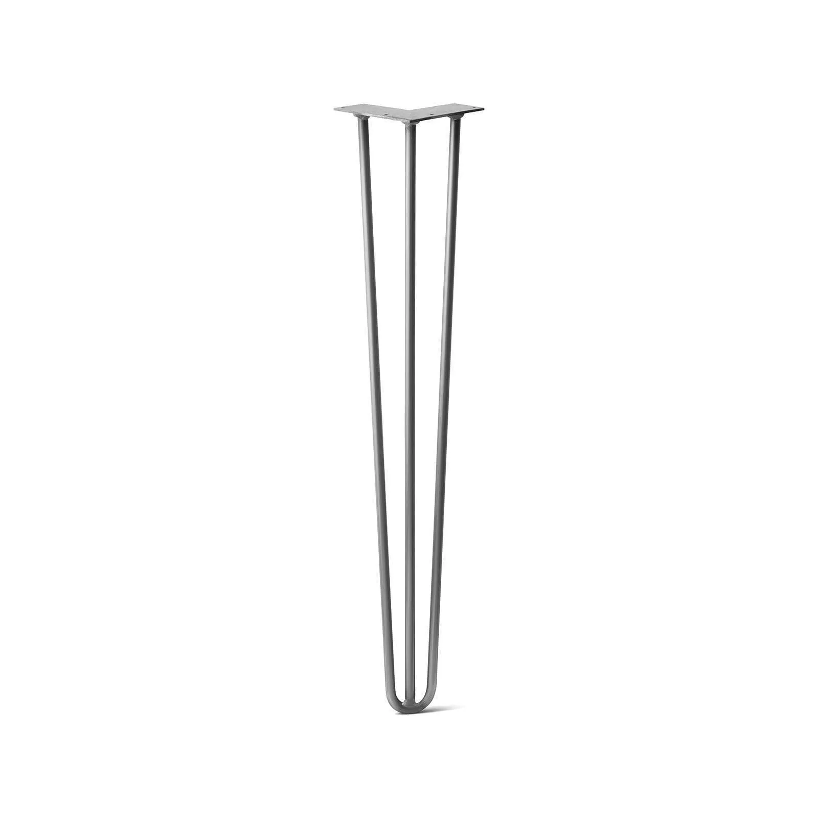 Hairpin Leg (Sold Separately), 3-Rod Design - Raw Steel