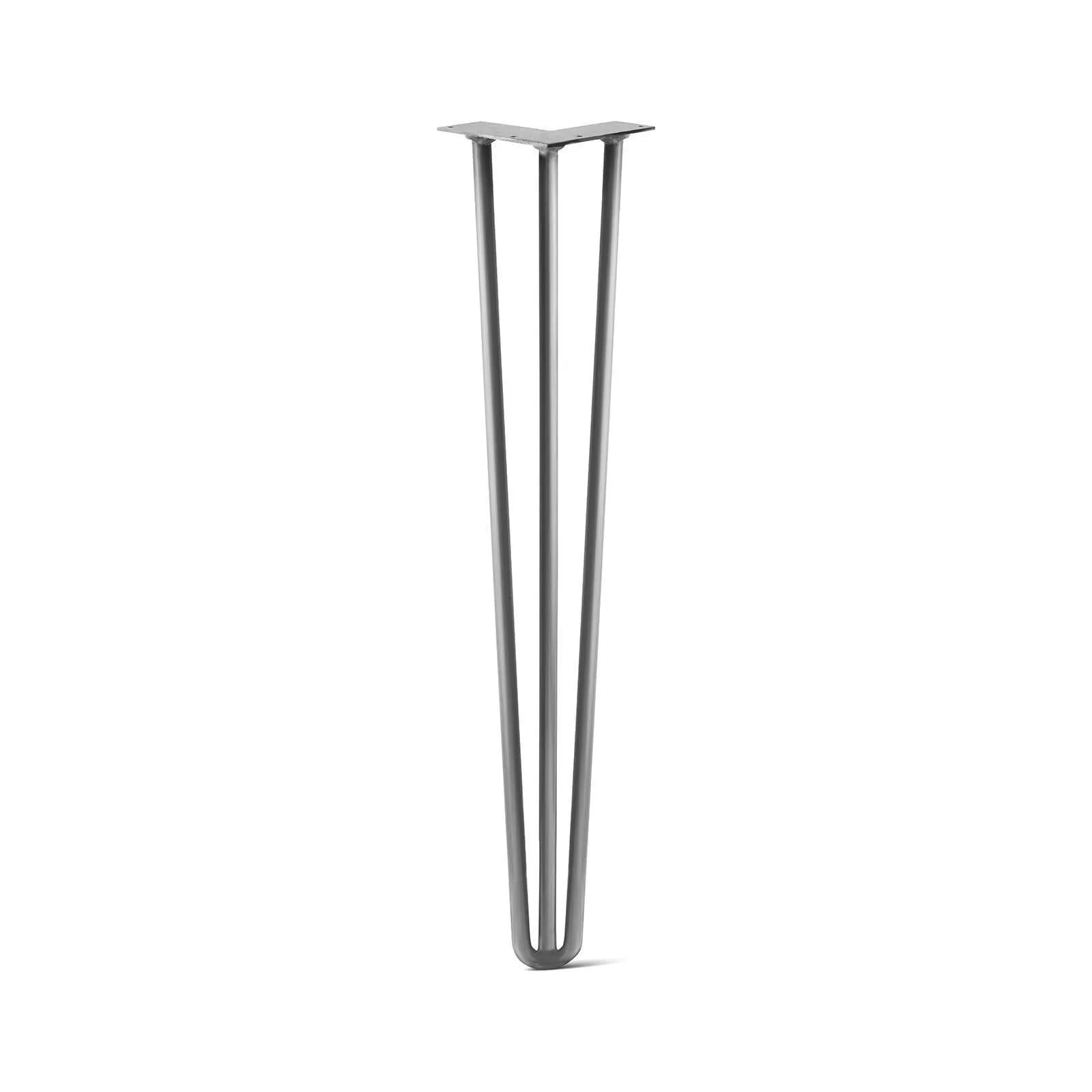 Hairpin Leg (Sold Separately), 3-Rod Design - Raw Steel