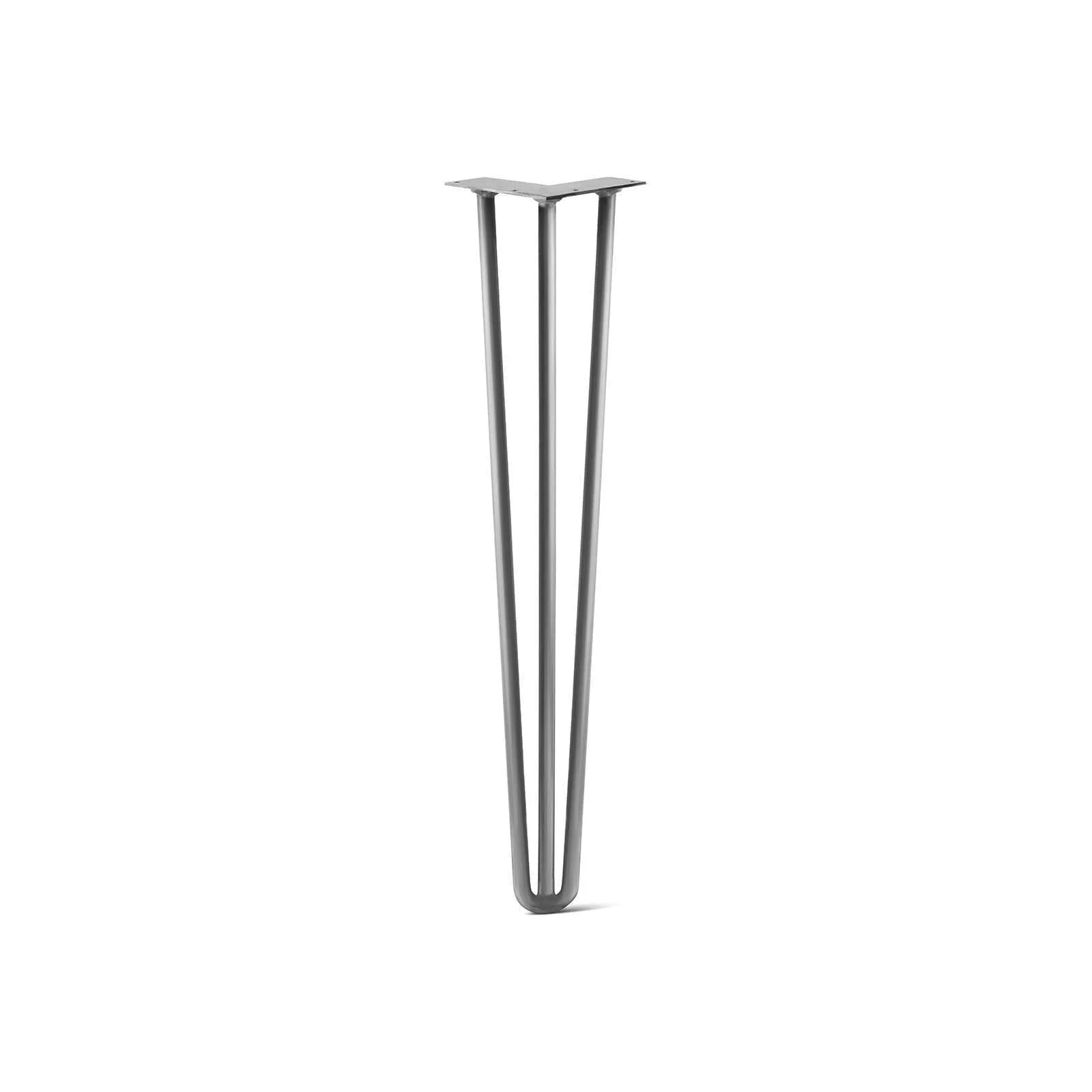 Hairpin Leg (Sold Separately), 3-Rod Design - Raw Steel