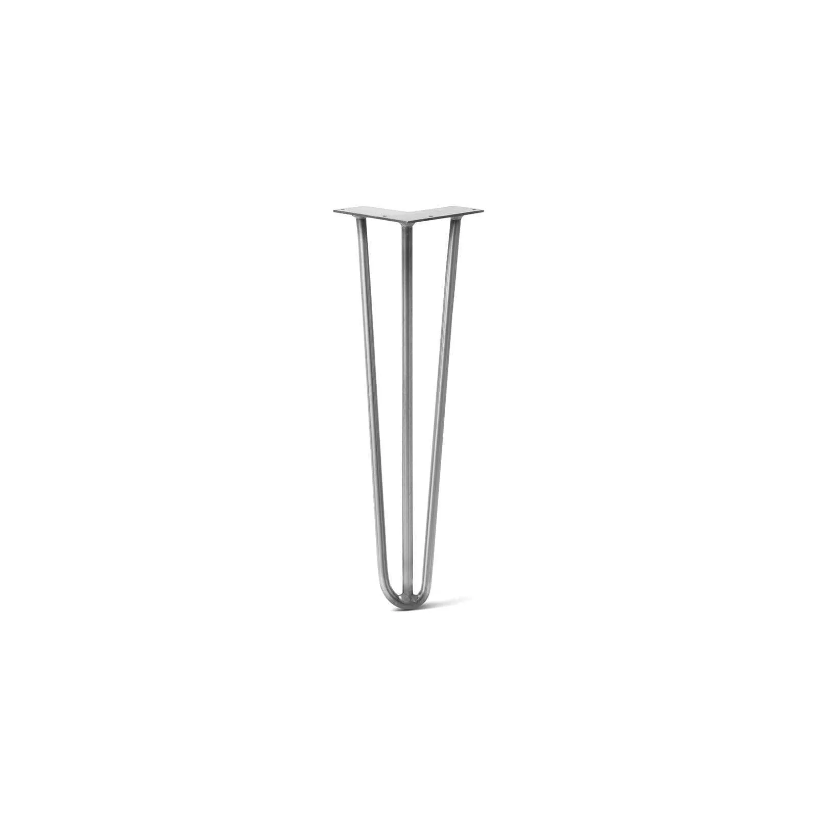 Hairpin Leg (Sold Separately), 3-Rod Design - Raw Steel