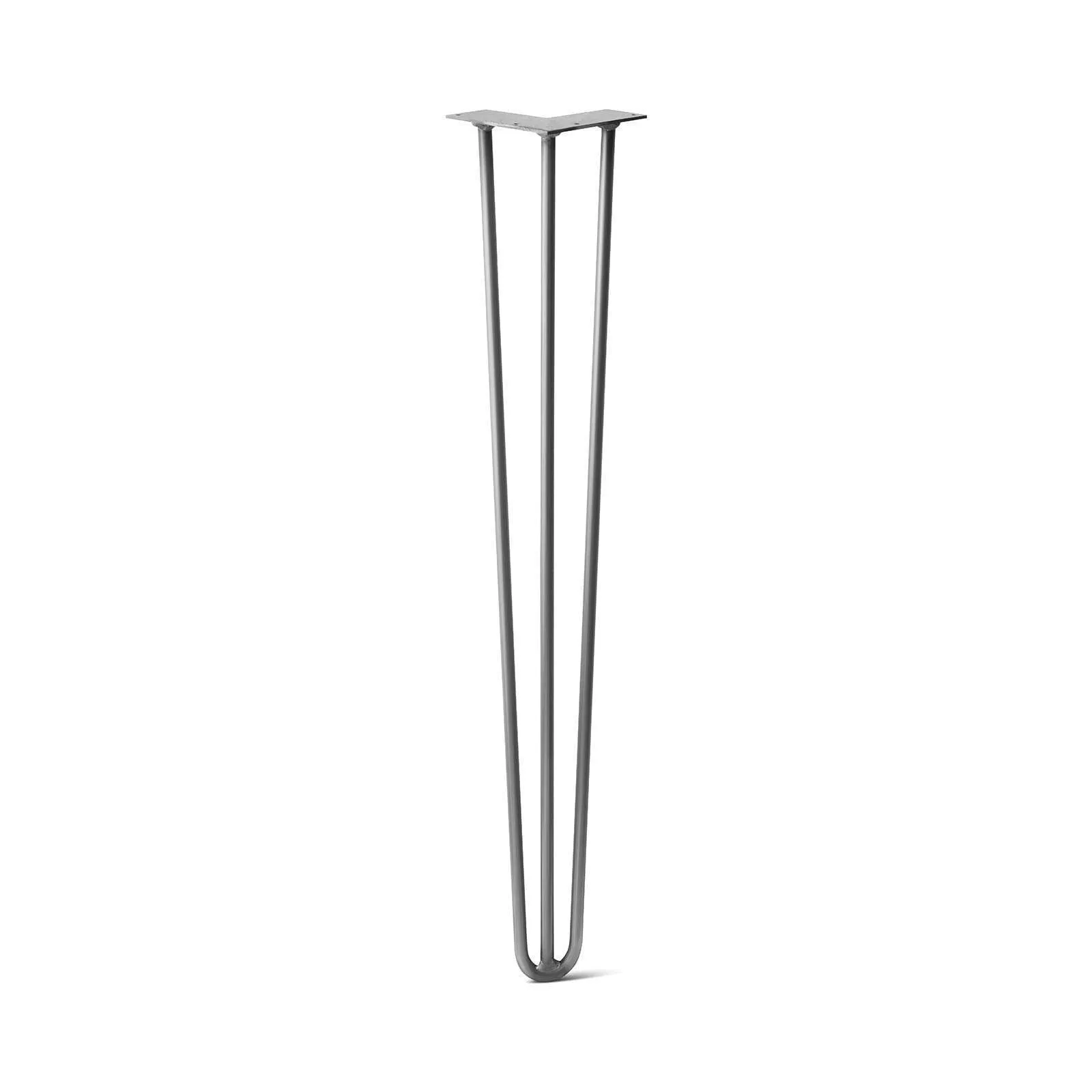 Hairpin Leg (Sold Separately), 3-Rod Design - Raw Steel