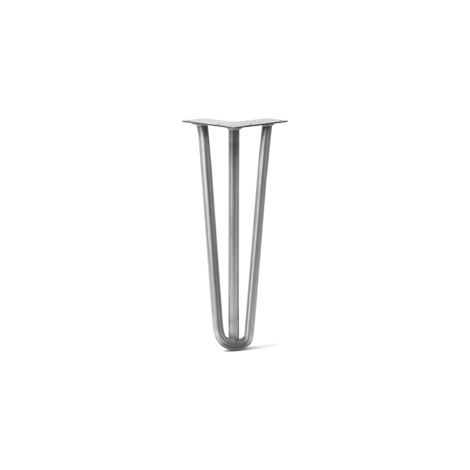 Hairpin Leg (Sold Separately), 3-Rod Design - Raw Steel