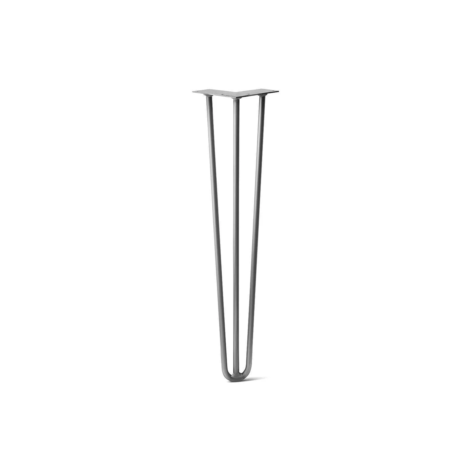 Hairpin Leg (Sold Separately), 3-Rod Design - Raw Steel