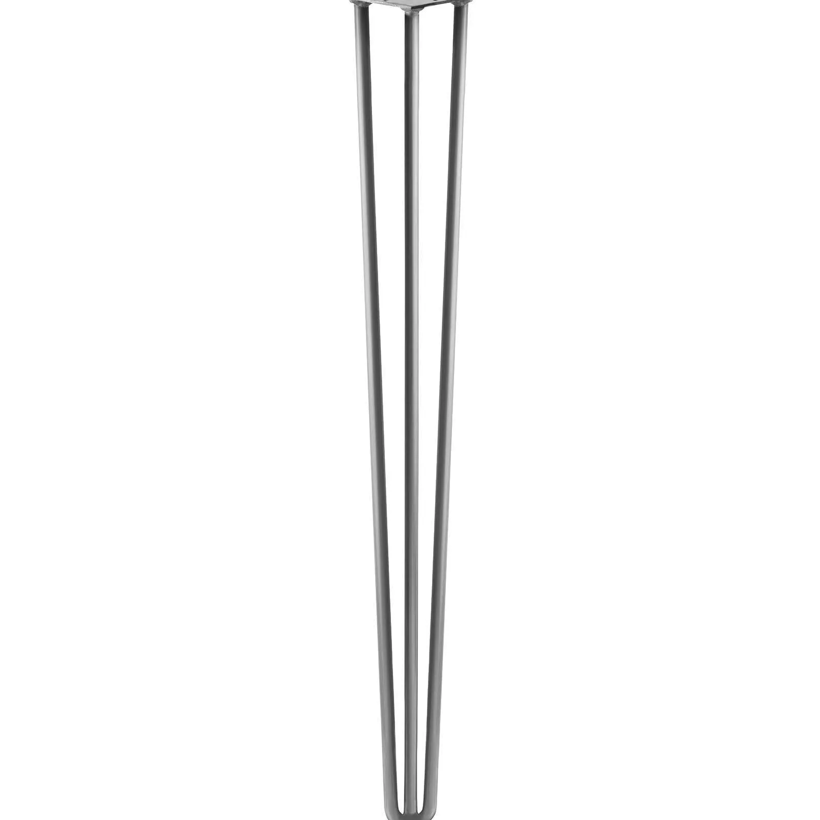 Hairpin Leg (Sold Separately), 3-Rod Design - Raw Steel