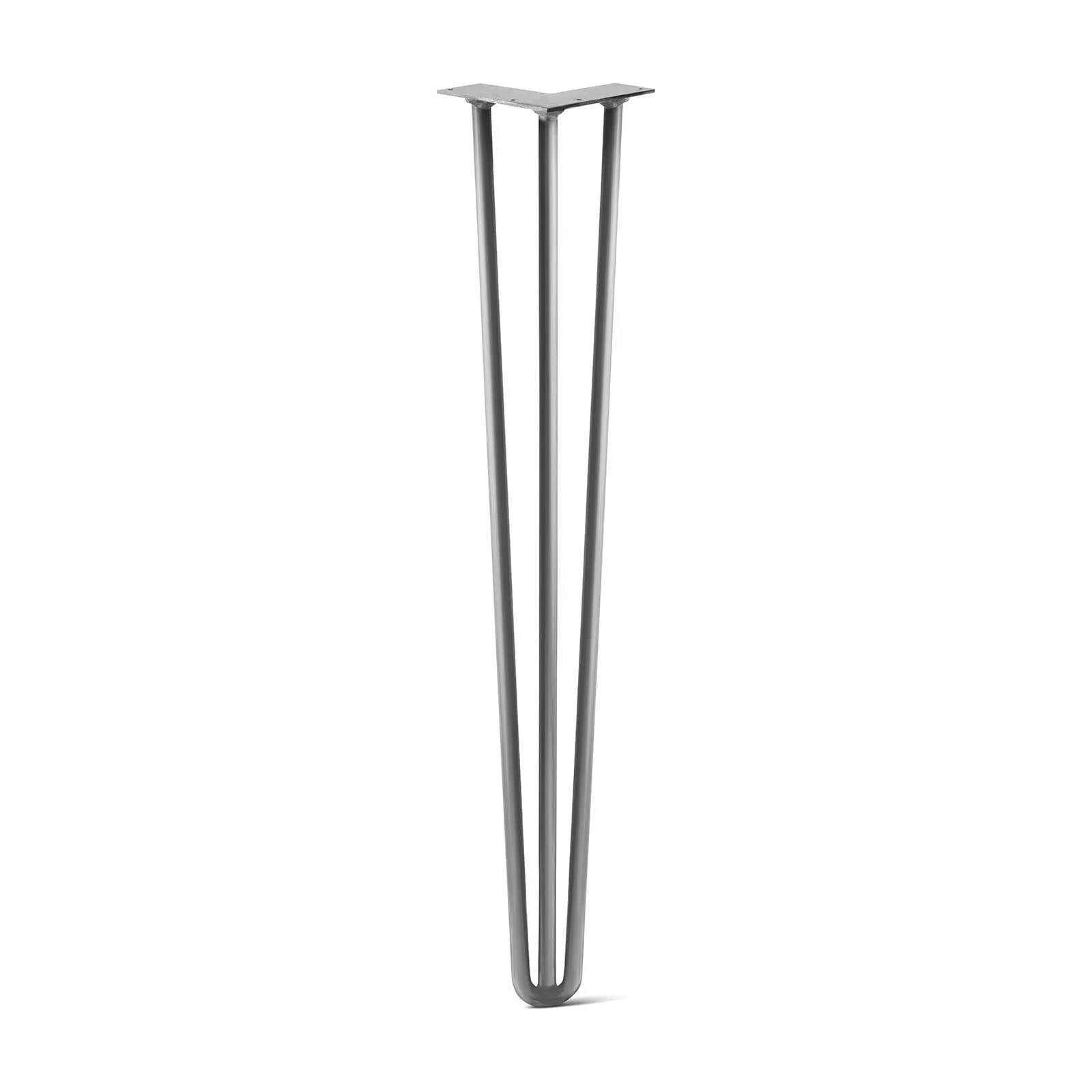 Hairpin Leg (Sold Separately), 3-Rod Design - Raw Steel