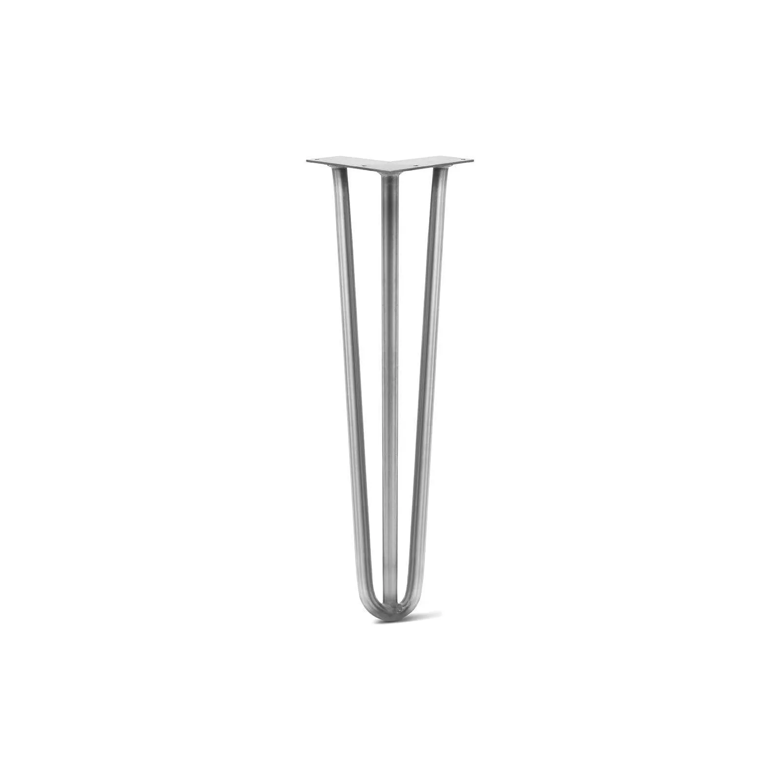 Hairpin Leg (Sold Separately), 3-Rod Design - Raw Steel