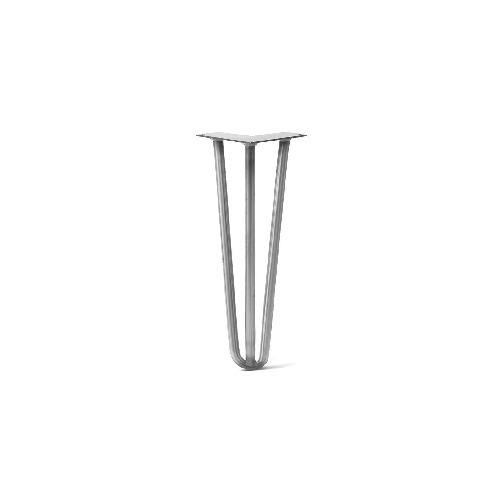 Hairpin Leg (Sold Separately), 3-Rod Design - Raw Steel