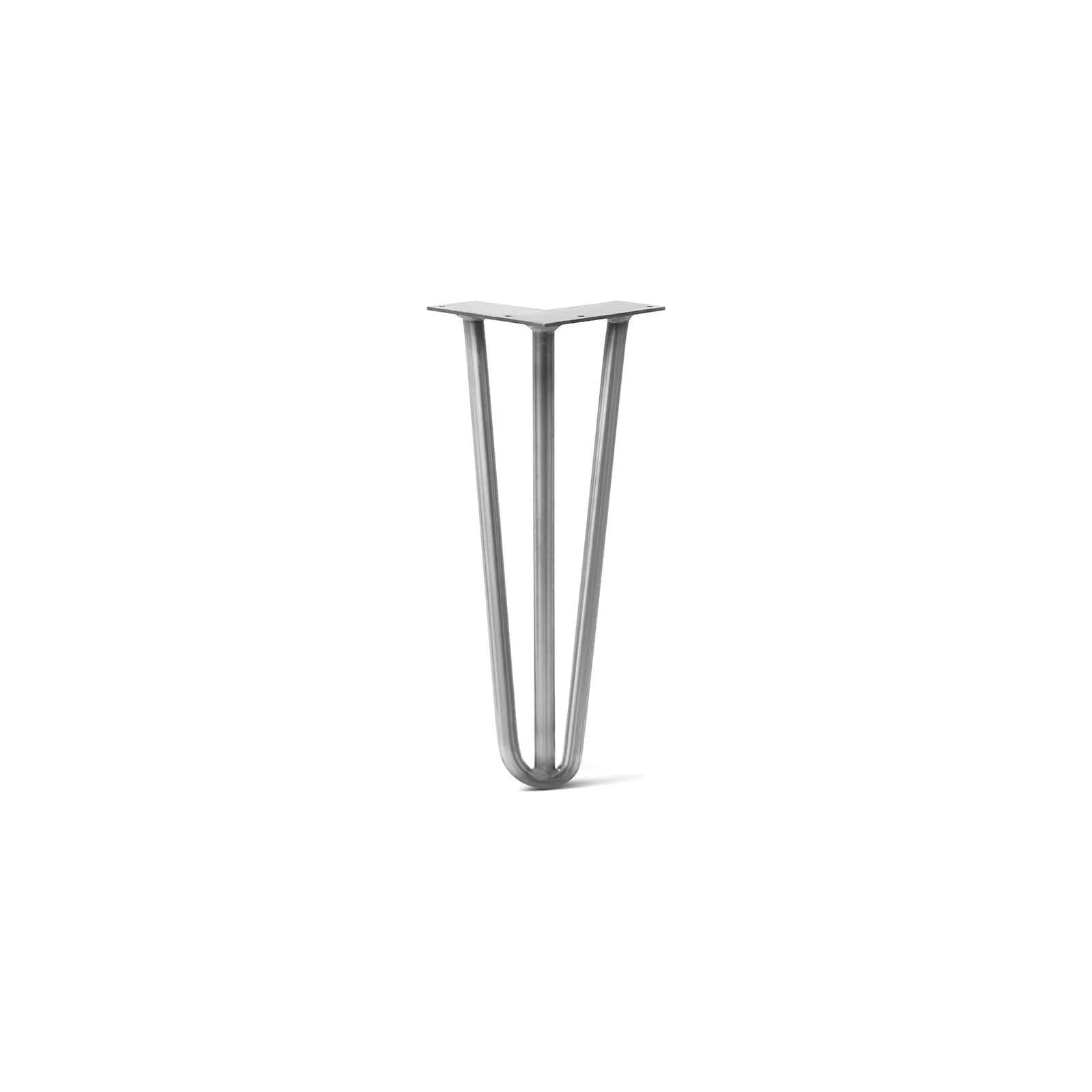 Hairpin Leg (Sold Separately), 3-Rod Design - Raw Steel