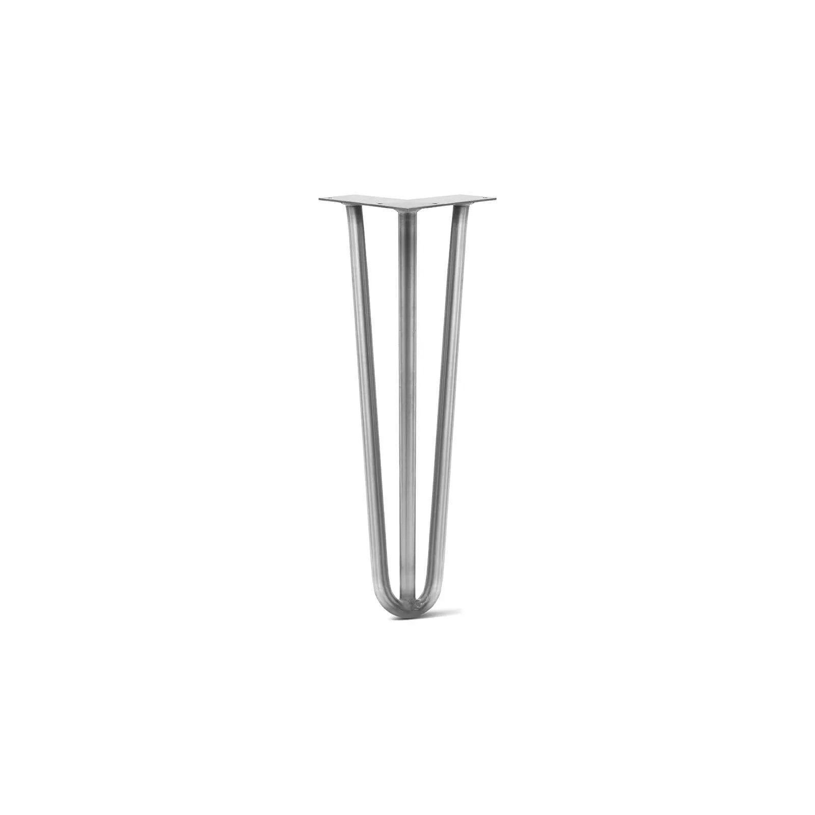 Hairpin Leg (Sold Separately), 3-Rod Design - Raw Steel