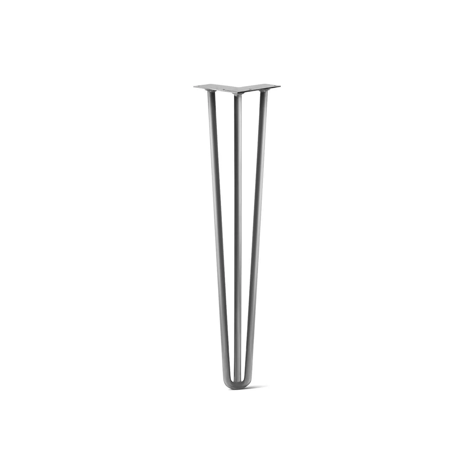 Hairpin Leg (Sold Separately), 3-Rod Design - Raw Steel