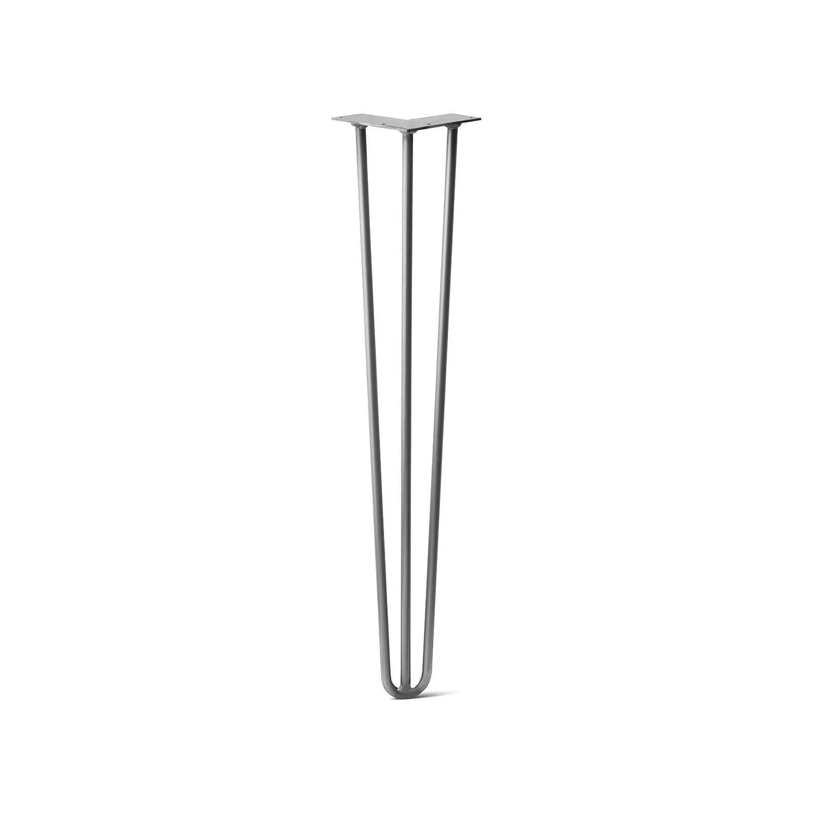 Hairpin Leg (Sold Separately), 3-Rod Design - Raw Steel