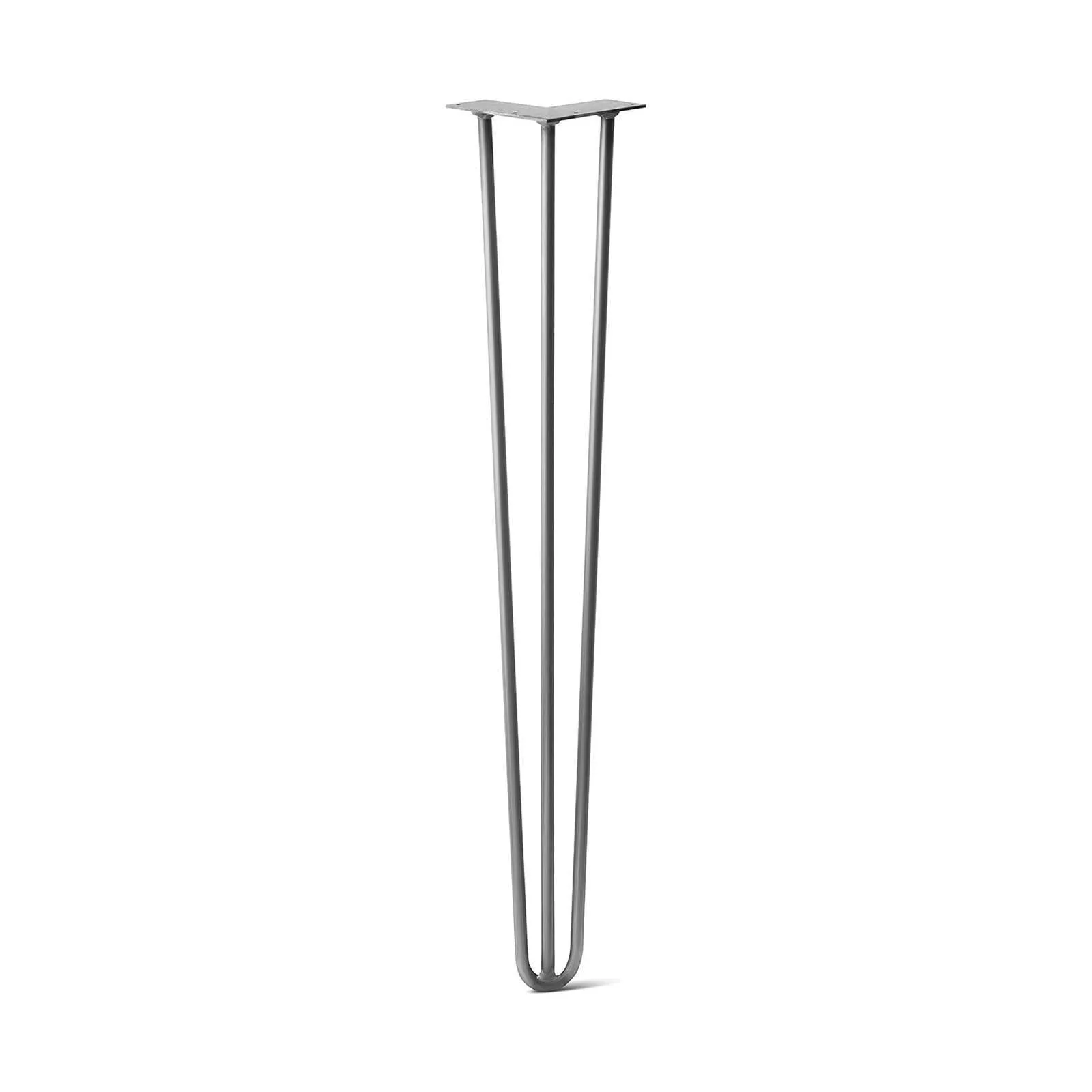 Hairpin Leg (Sold Separately), 3-Rod Design - Raw Steel