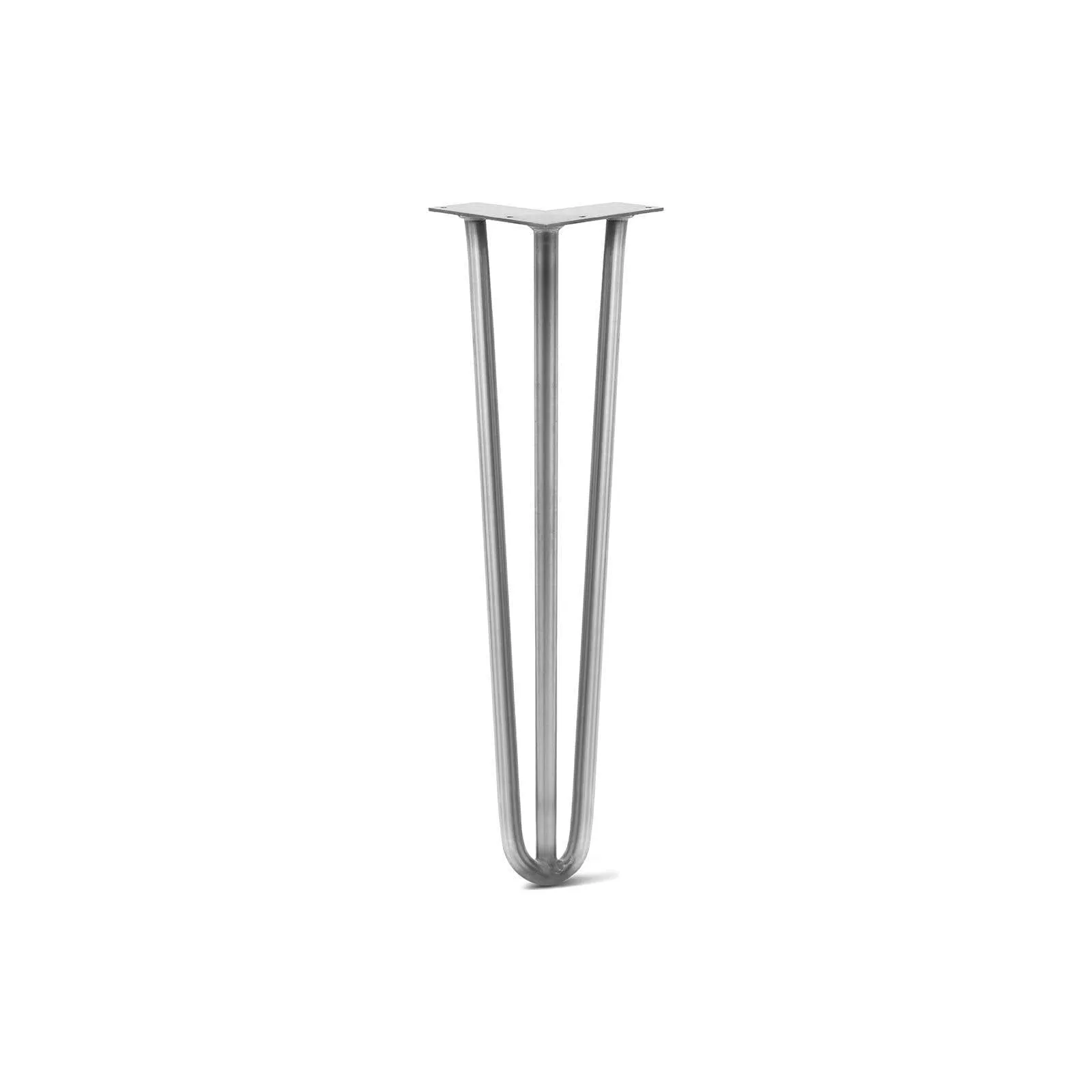 Hairpin Leg (Sold Separately), 3-Rod Design - Raw Steel