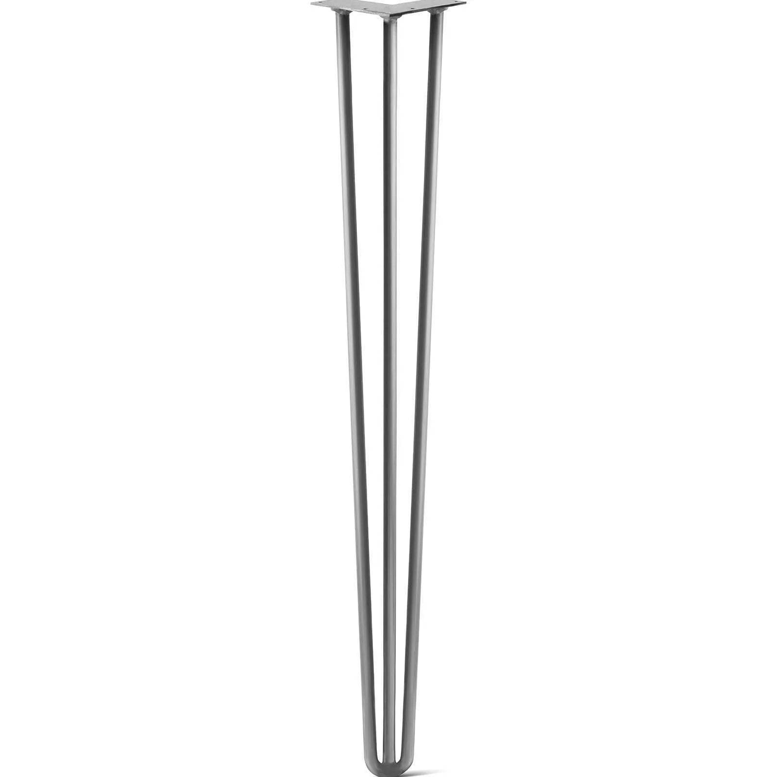 Hairpin Leg (Sold Separately), 3-Rod Design - Raw Steel