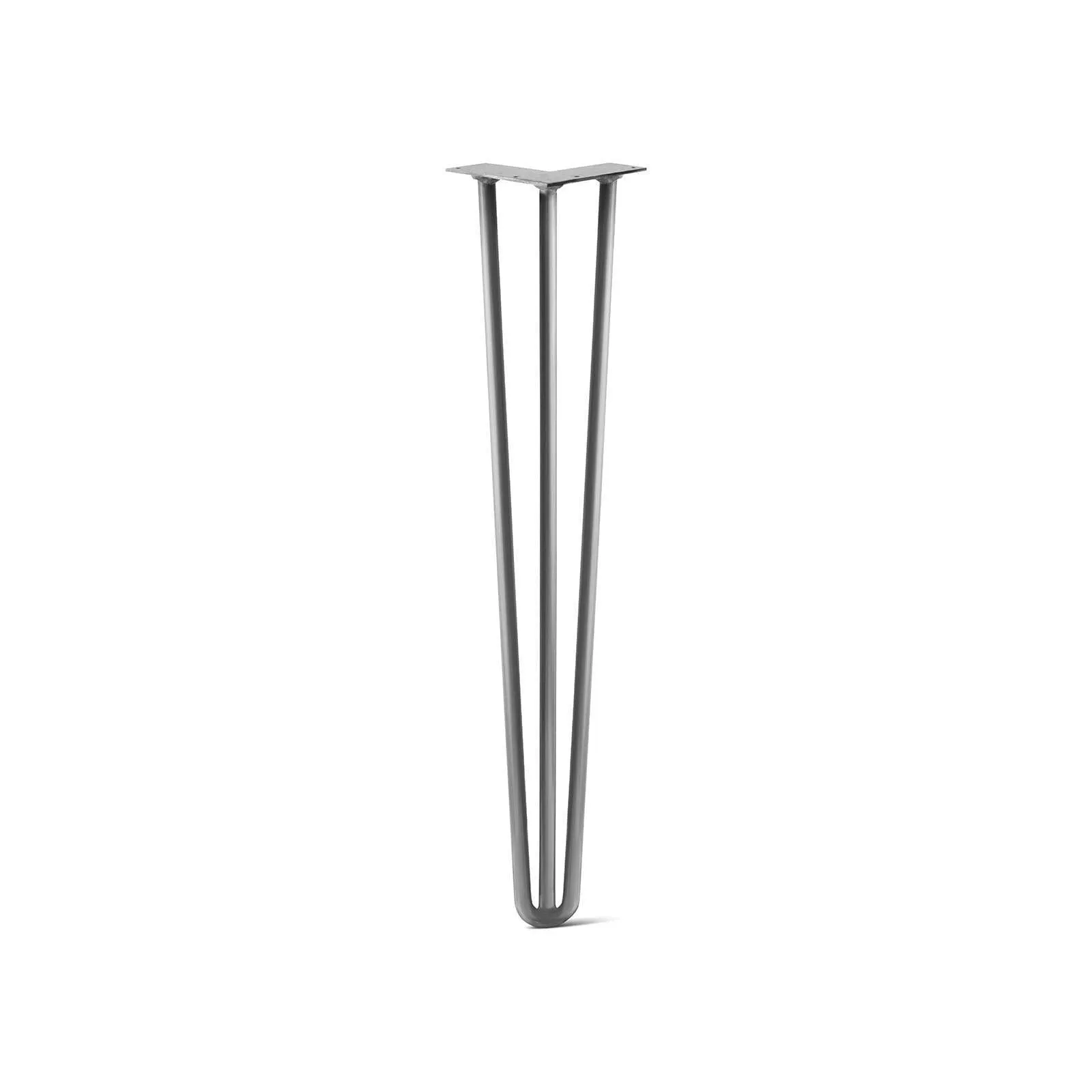 Hairpin Leg (Sold Separately), 3-Rod Design - Raw Steel