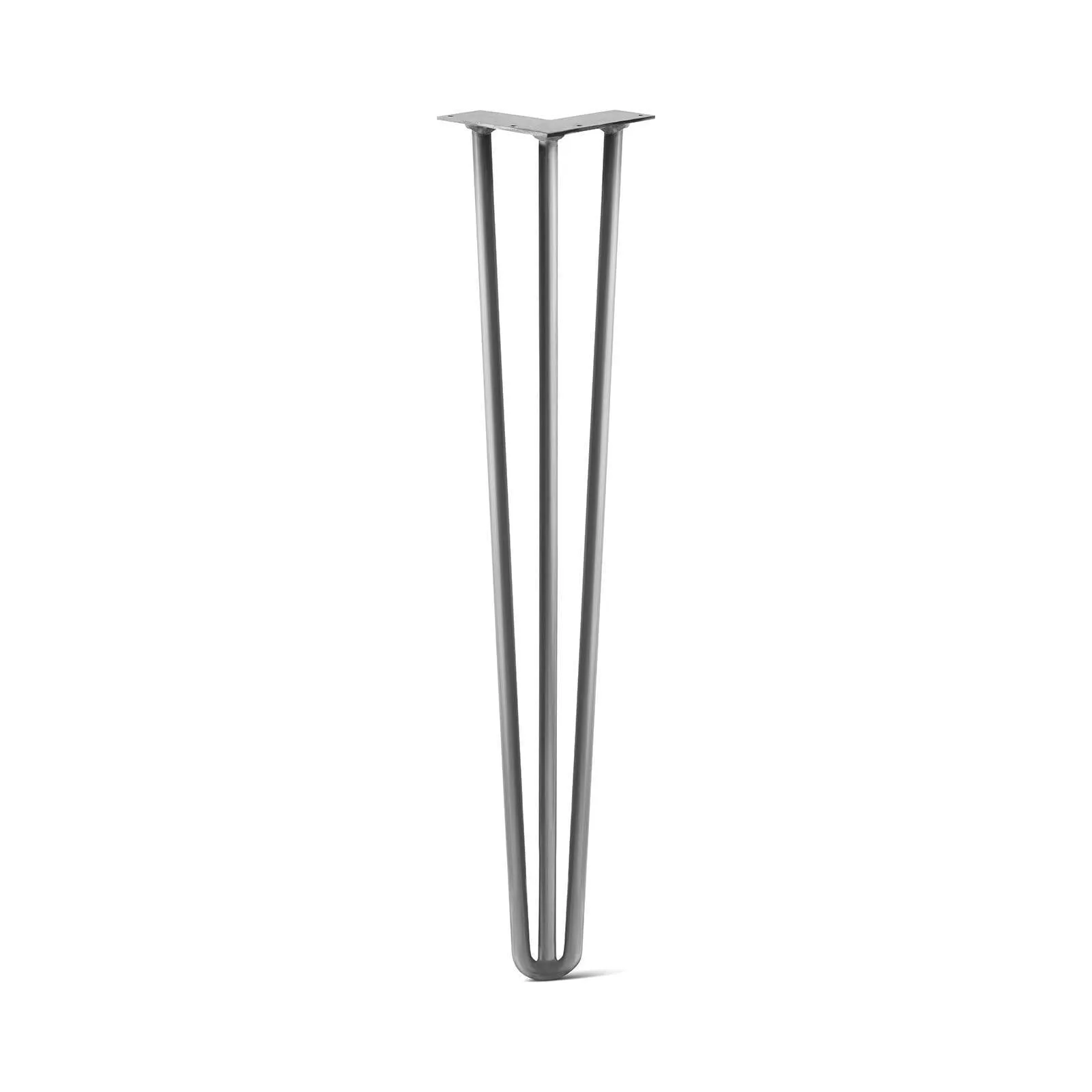 Hairpin Leg (Sold Separately), 3-Rod Design - Raw Steel