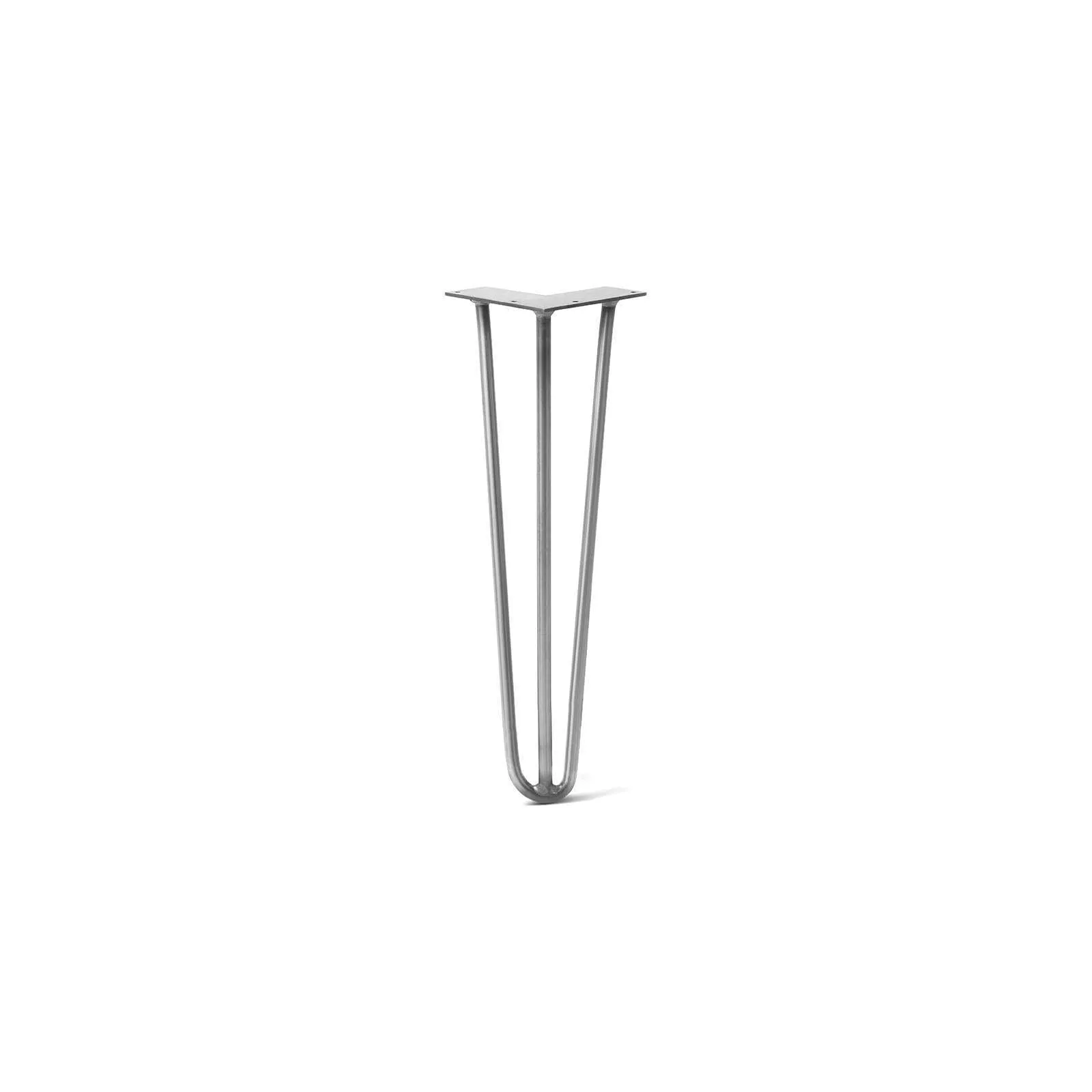 Hairpin Leg (Sold Separately), 3-Rod Design - Raw Steel