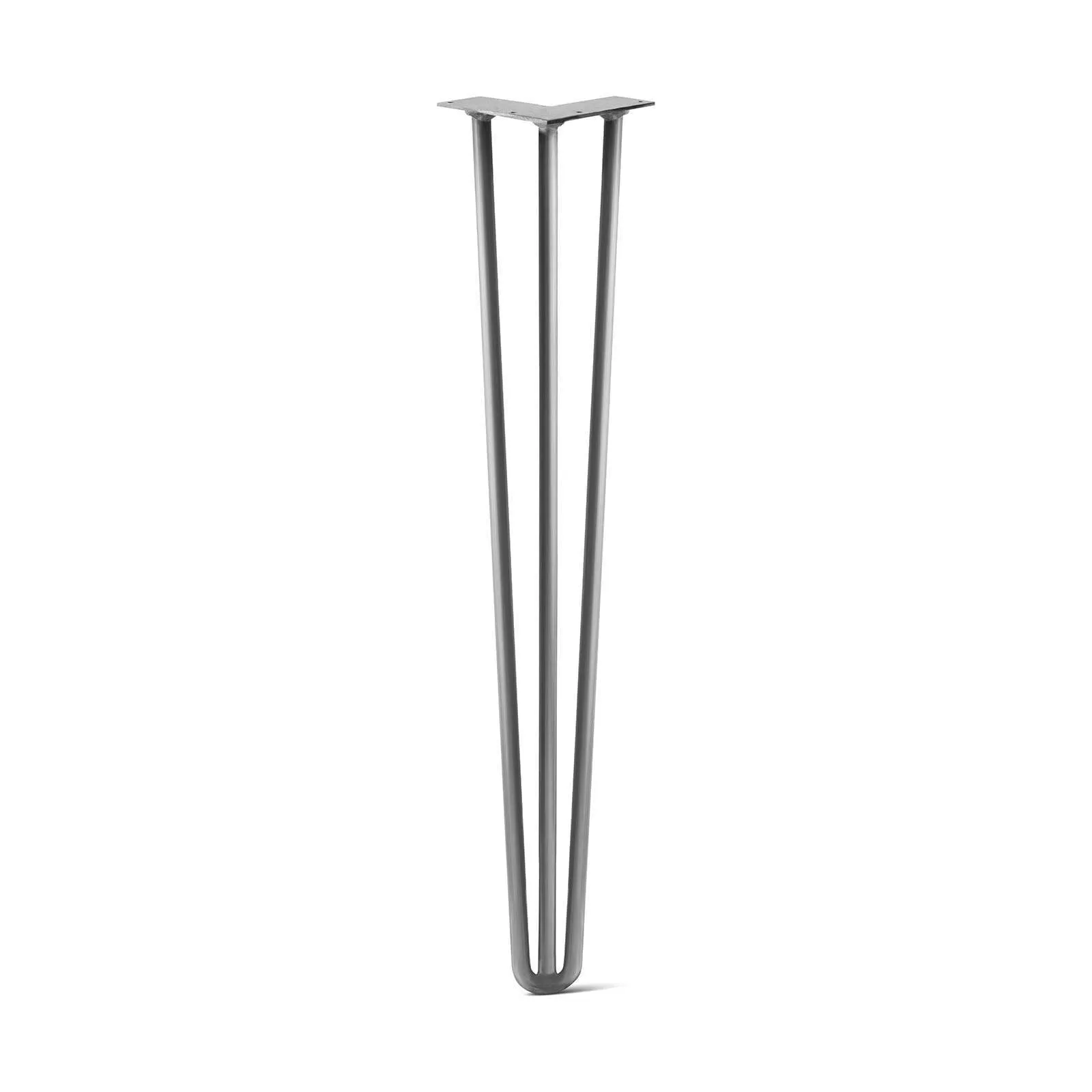 Hairpin Leg (Sold Separately), 3-Rod Design - Raw Steel