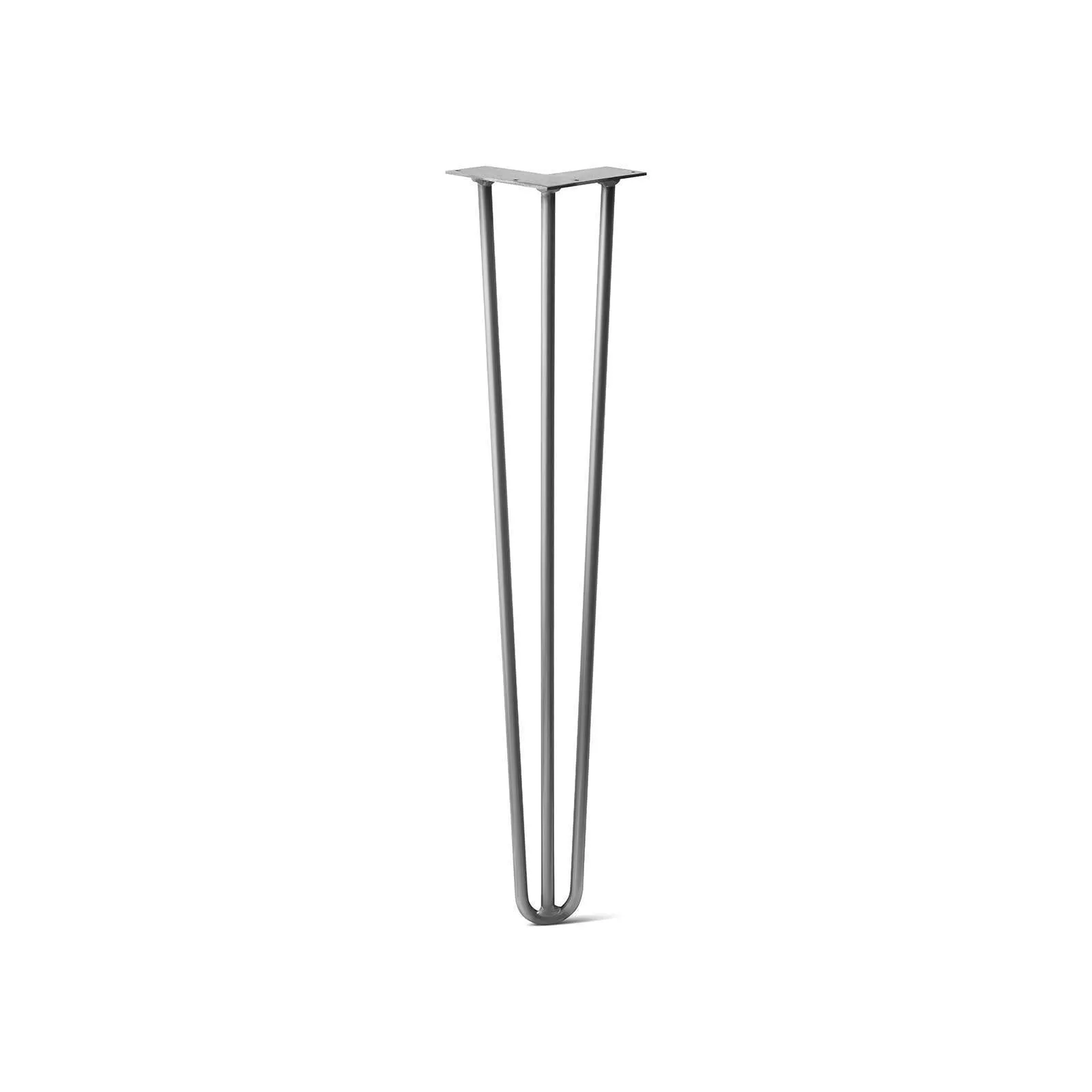 Hairpin Leg (Sold Separately), 3-Rod Design - Raw Steel