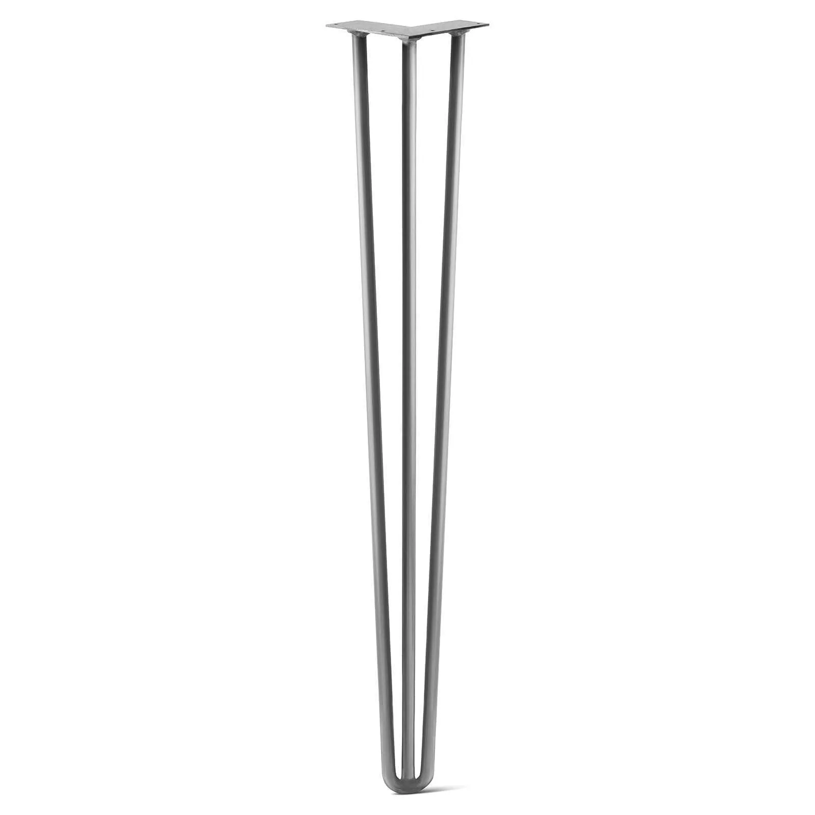 Hairpin Leg (Sold Separately), 3-Rod Design - Raw Steel