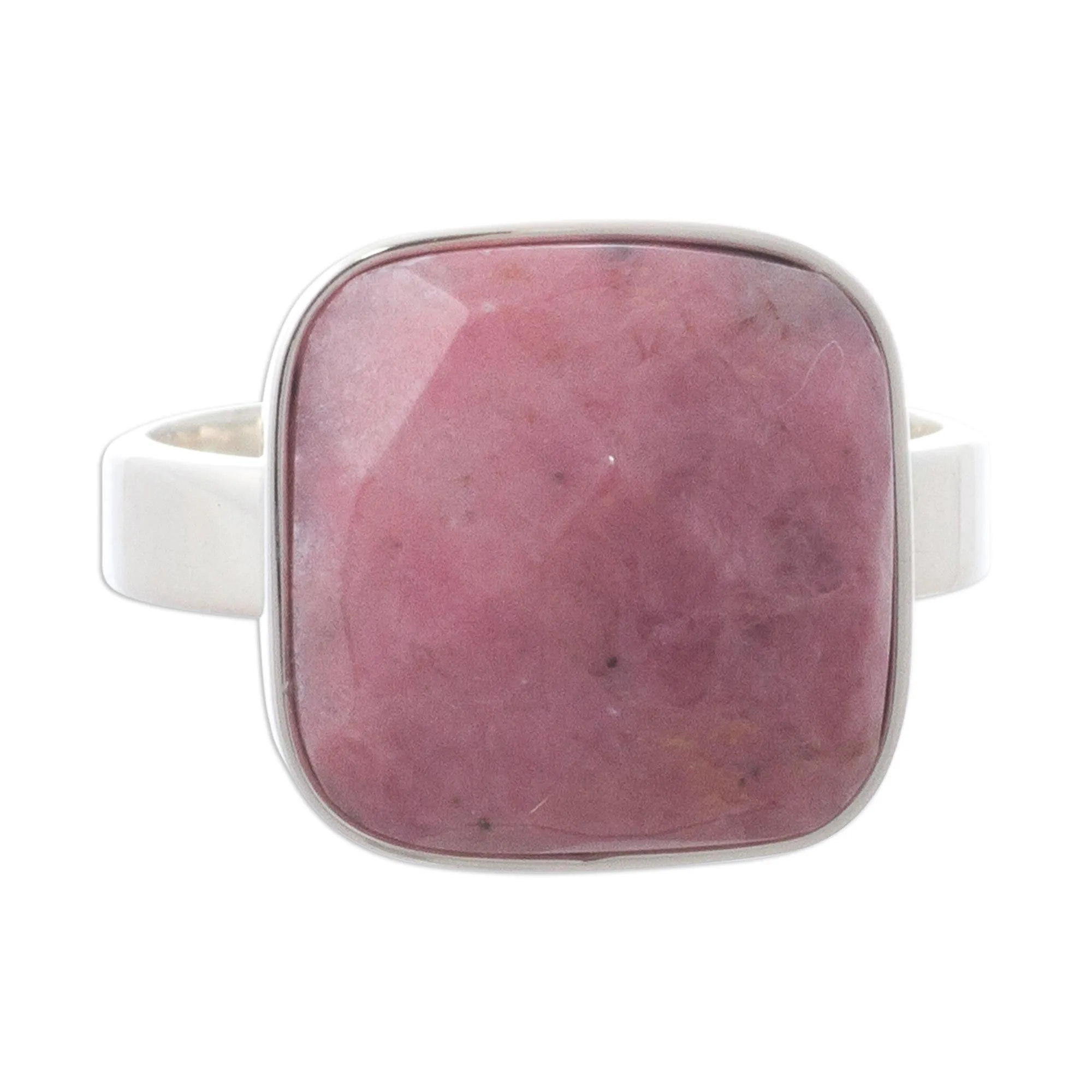 Handmade Sterling and Rhodonite Ring - Equanimity | NOVICA