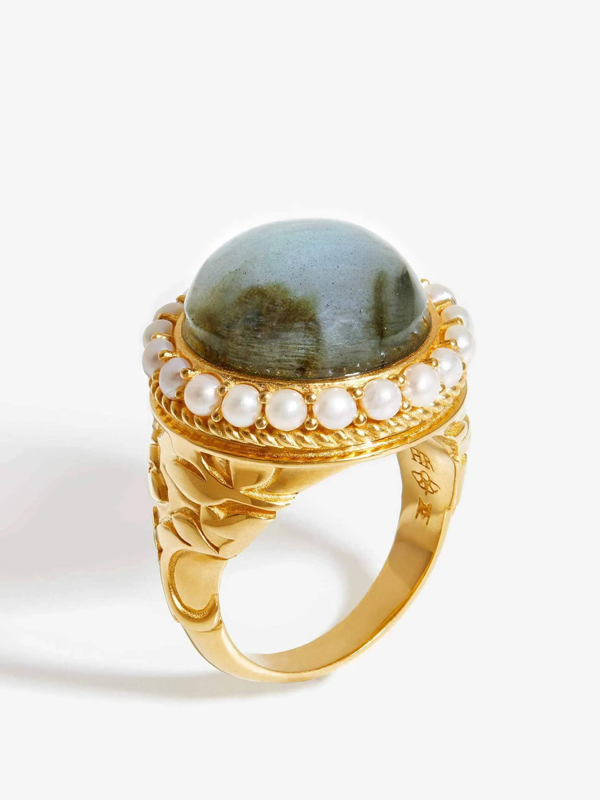 Labradorite cocktail ring