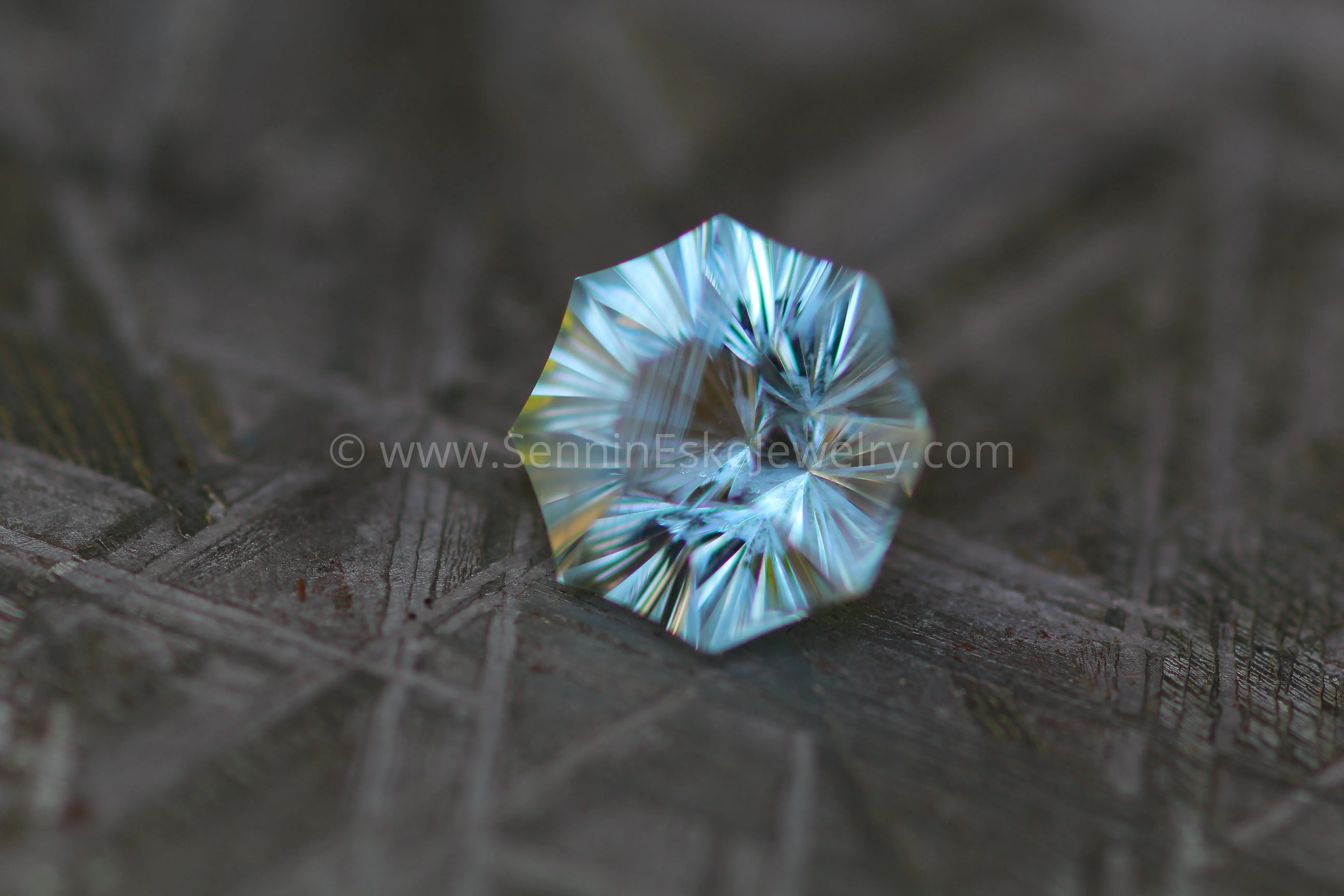 Less Than Perfect Aquamarine - 1.3 carats -7.3x6.8mm - Flower Cut