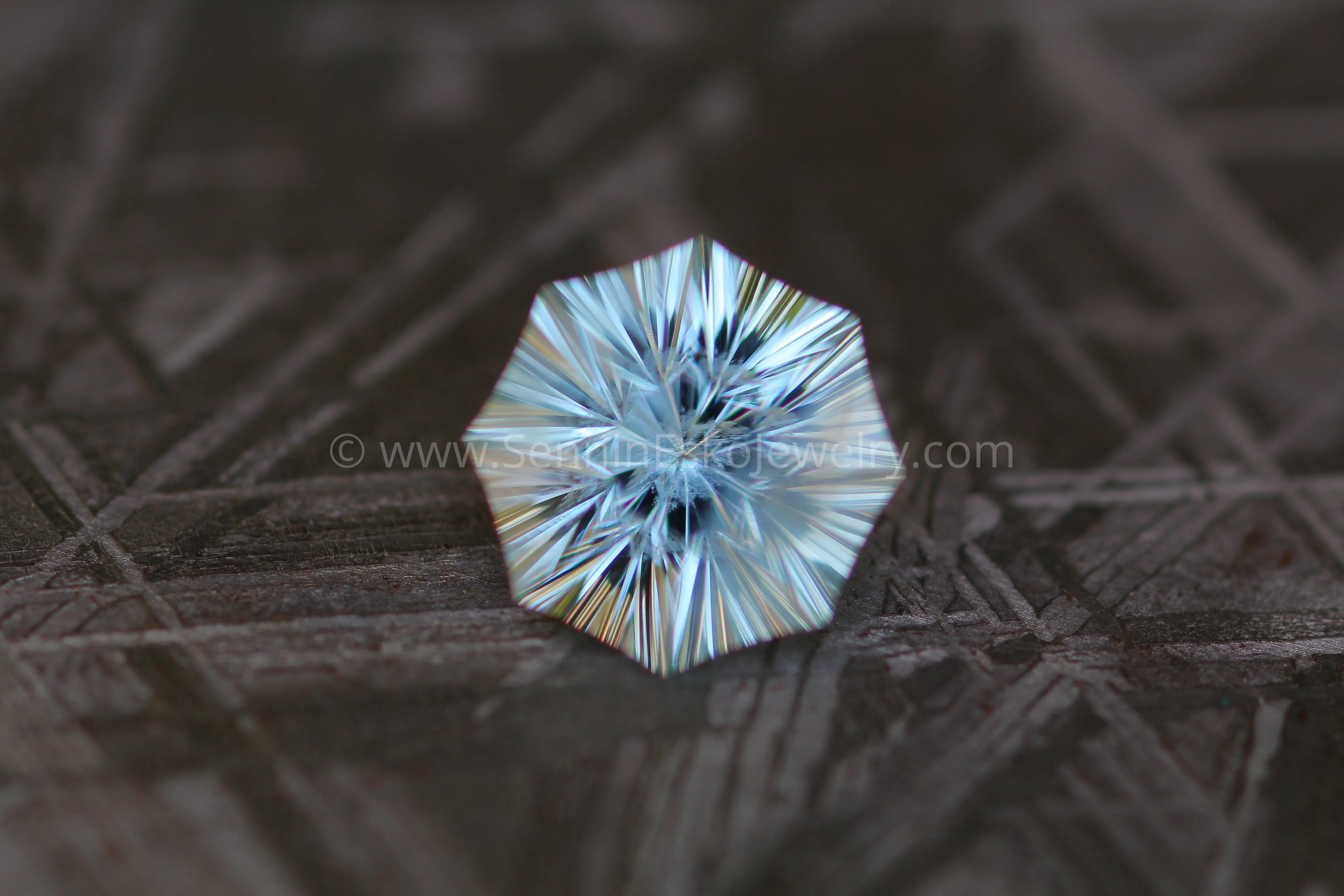 Less Than Perfect Aquamarine - 1.3 carats -7.3x6.8mm - Flower Cut