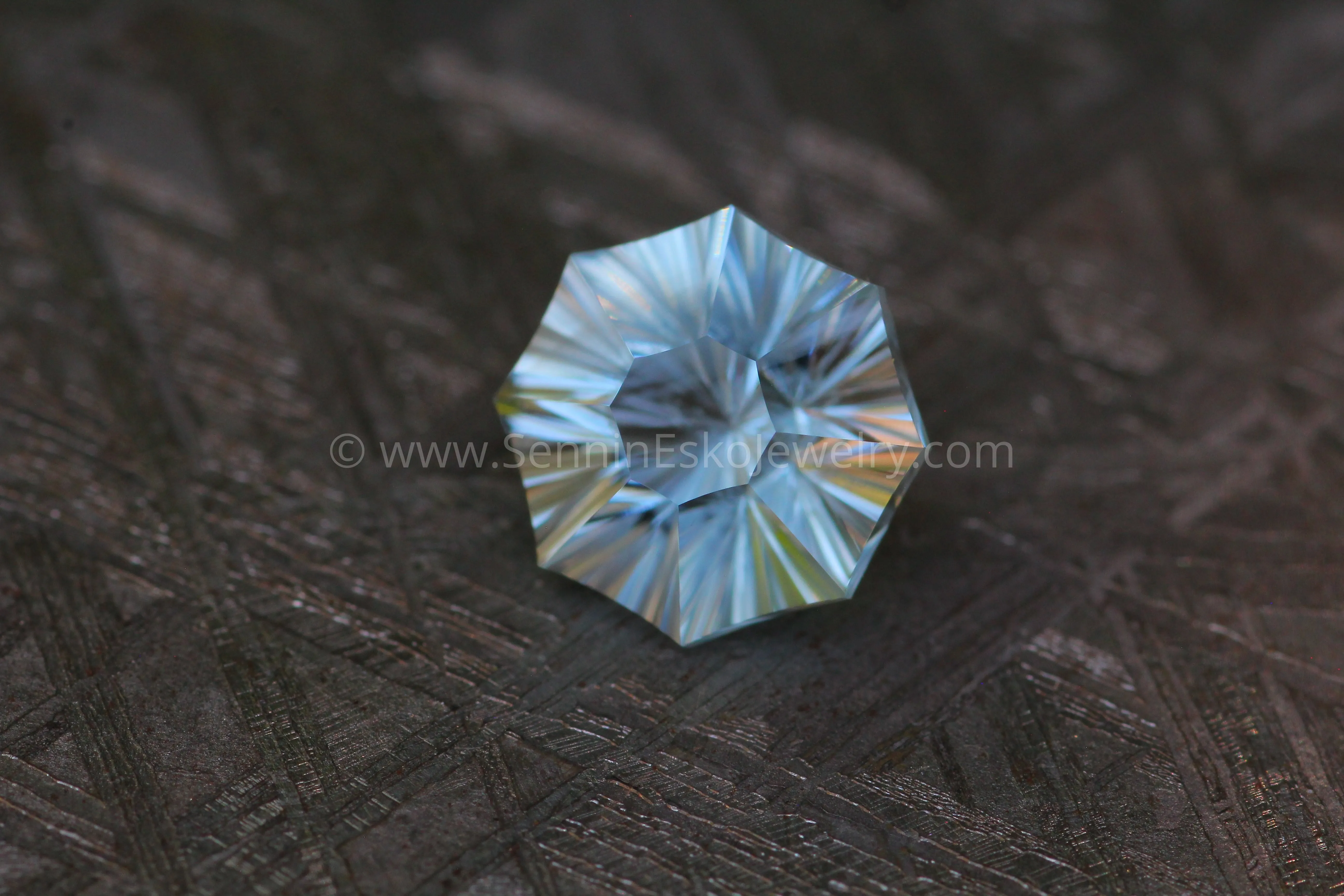 Less Than Perfect Aquamarine - 1.3 carats -7.3x6.8mm - Flower Cut